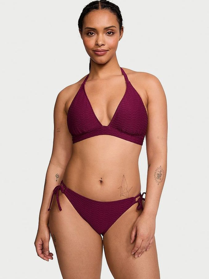 Pink Rouge Fishnet Tie Side Swim Bikini Bottom (187226) | £12