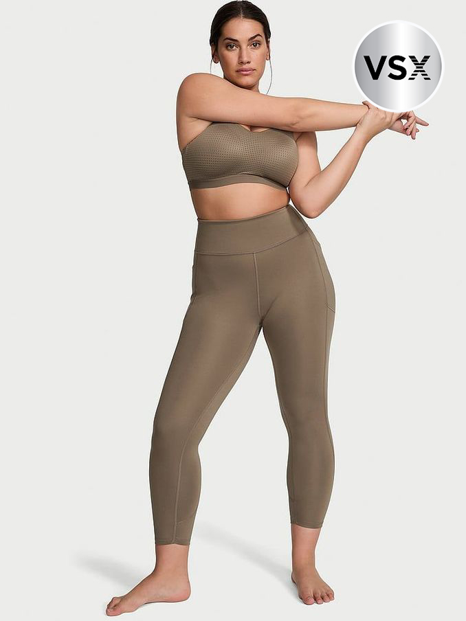 Terra Olive Green 7/8 Length Essential Pocket Leggings (187511) | £35