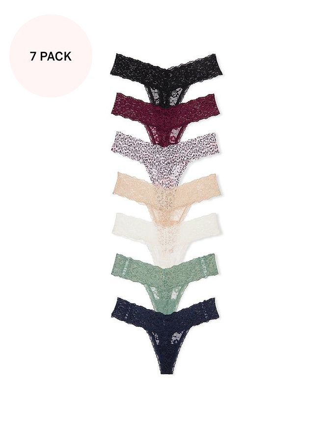 Blue/Red/Black/Nude/White/Green Thong Knickers (187801) | £35