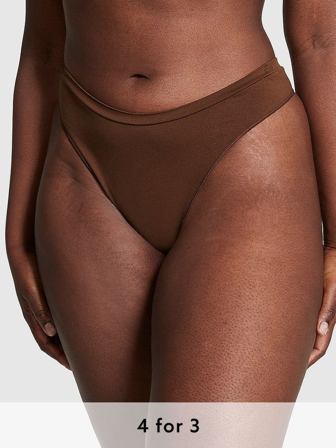 Ganache Nude Seamless High Leg Thong Knickers (189600) | £9