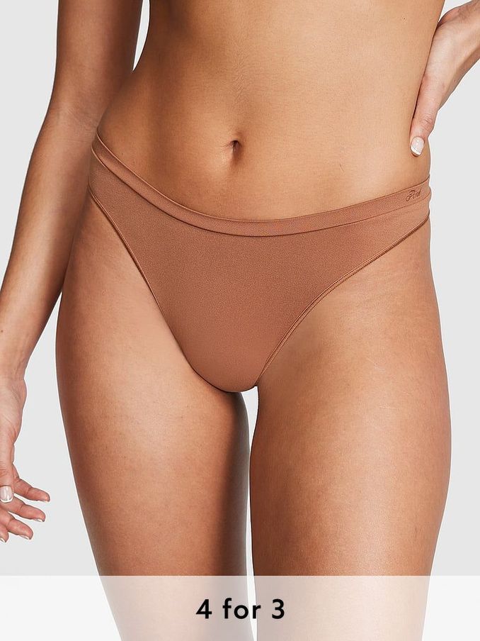Nude Caramel Thong Knickers (190154) | £9