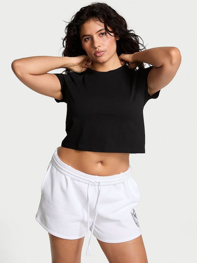 Pure Black Crop Dreamer T-Shirt (190202) | £10
