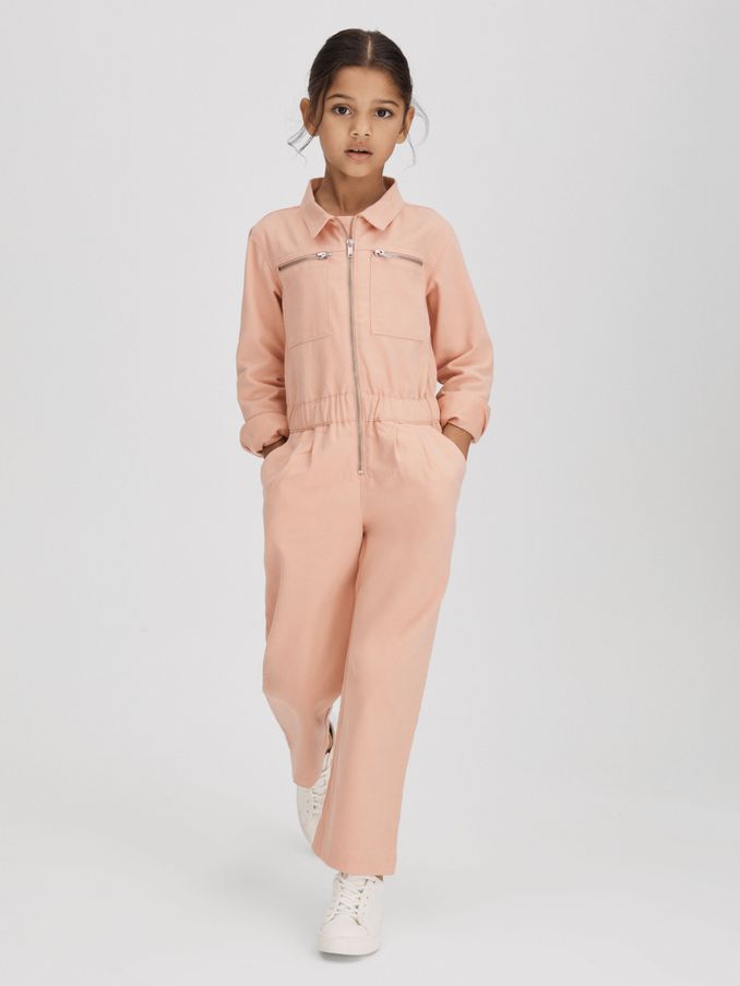 4-9 yrs Denim Jumpsuit in Pink (191066) | £18