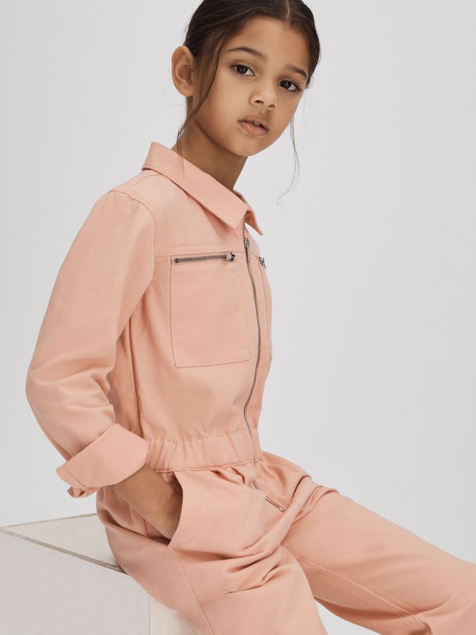 9-13 yrs Denim Jumpsuit in Pink (191135) | £25