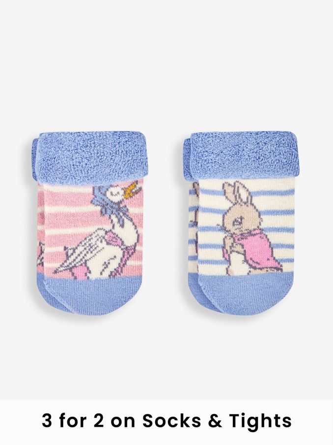 Pink Peter Rabbit Baby Socks 2 Pack (191580) | £6.50