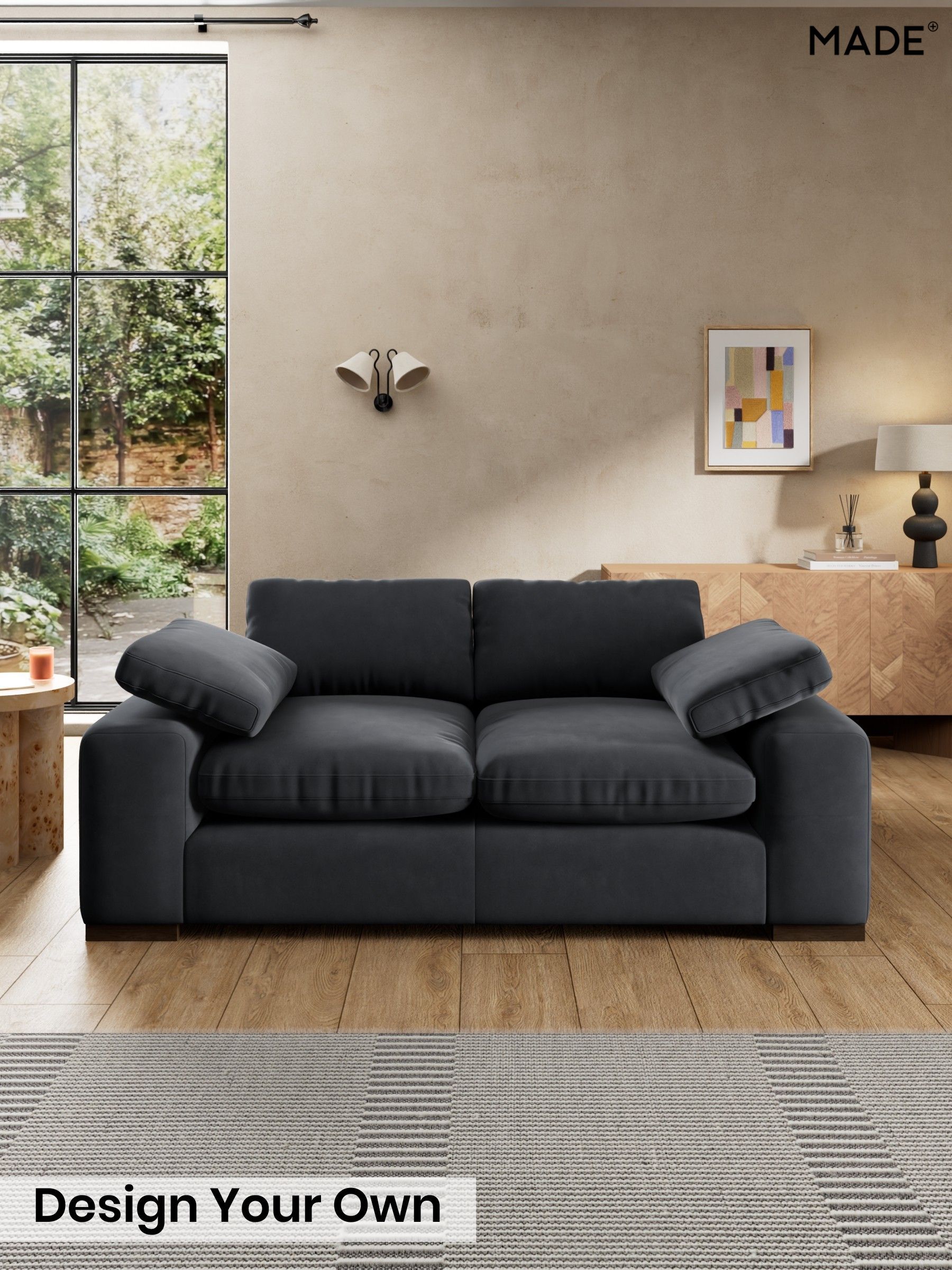 Matt Velvet Easy Clean/Charcoal Grey - Melbourne By Made
