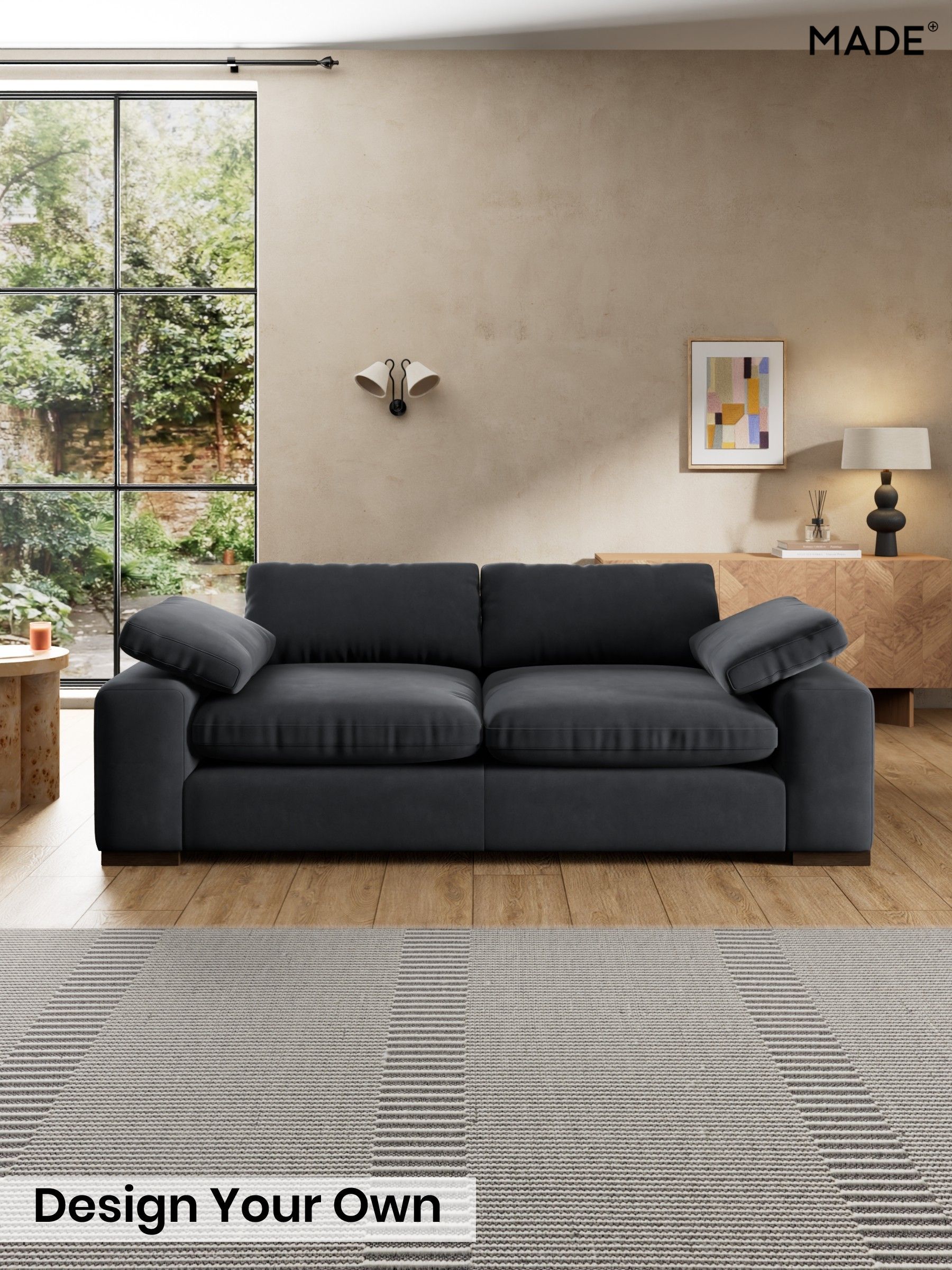 Matt Velvet Easy Clean/Charcoal Grey - Melbourne By Made
