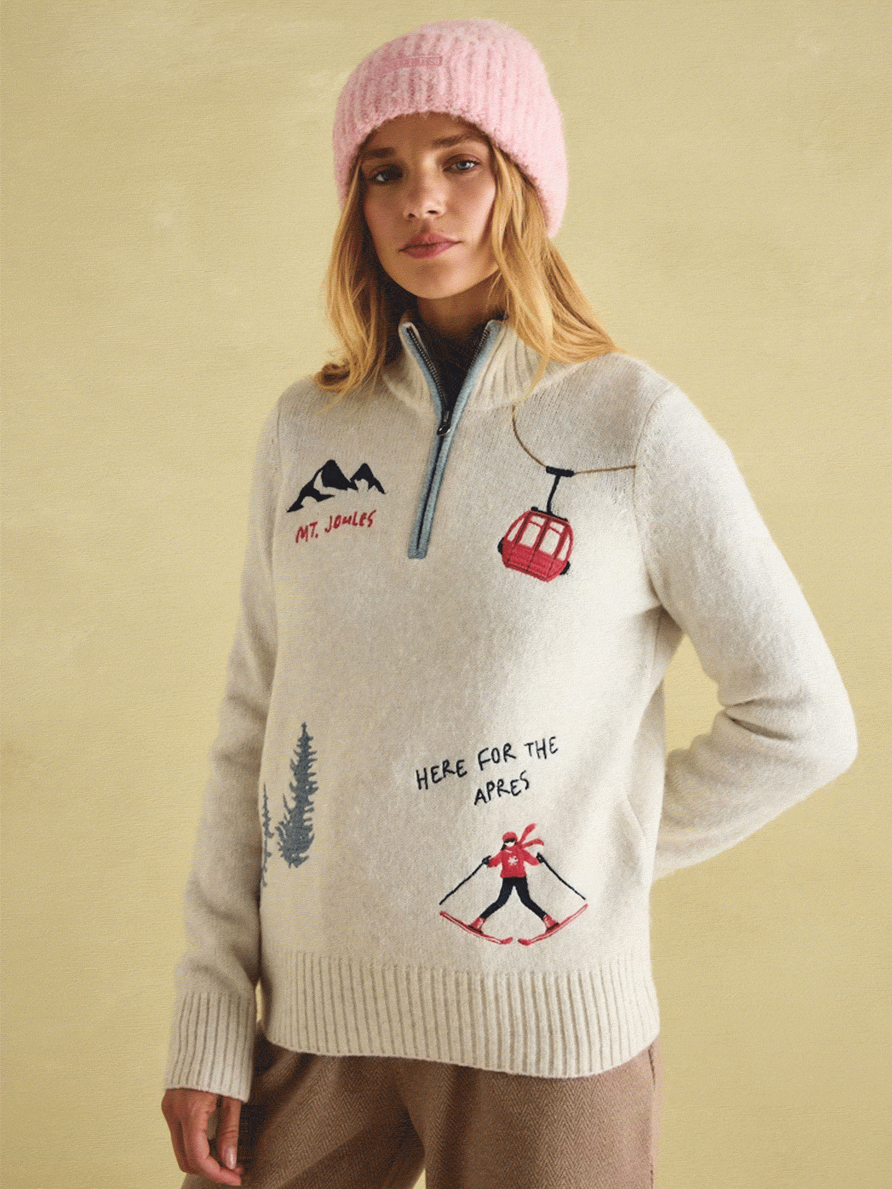Summit Cream Quarter Zip Ski Jumper (210081) | £79.95