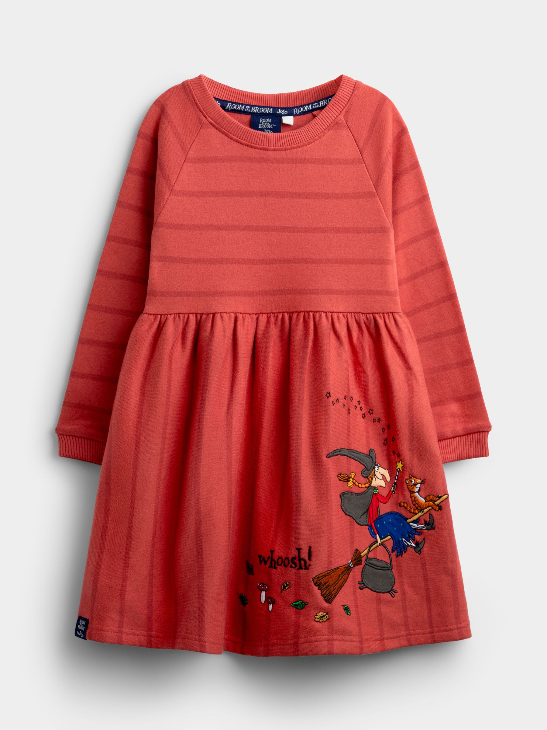 Rust Orange - Room On The Broom Appliqué Jersey Dress