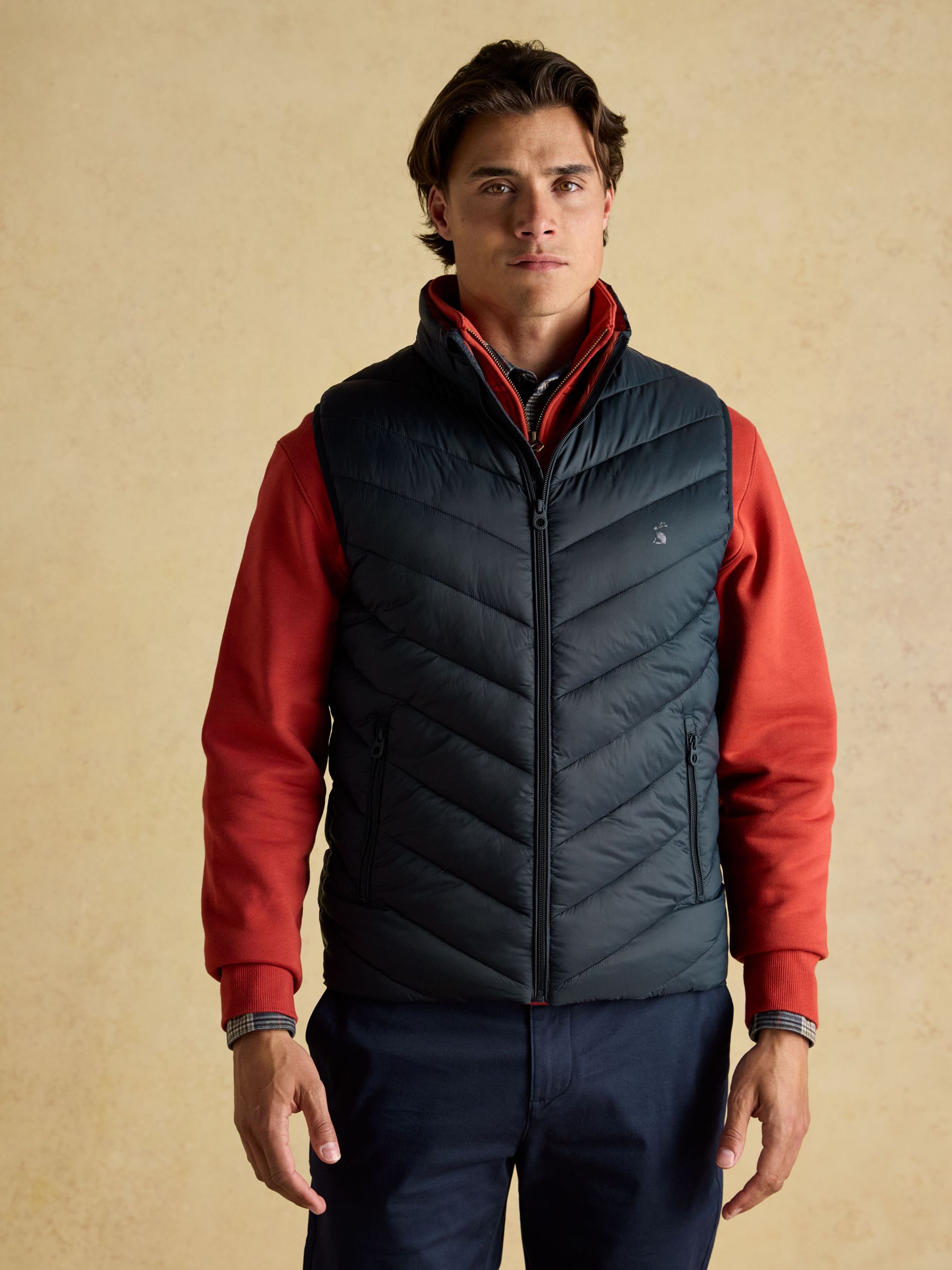 Garrett Navy Showerproof Padded Gilet