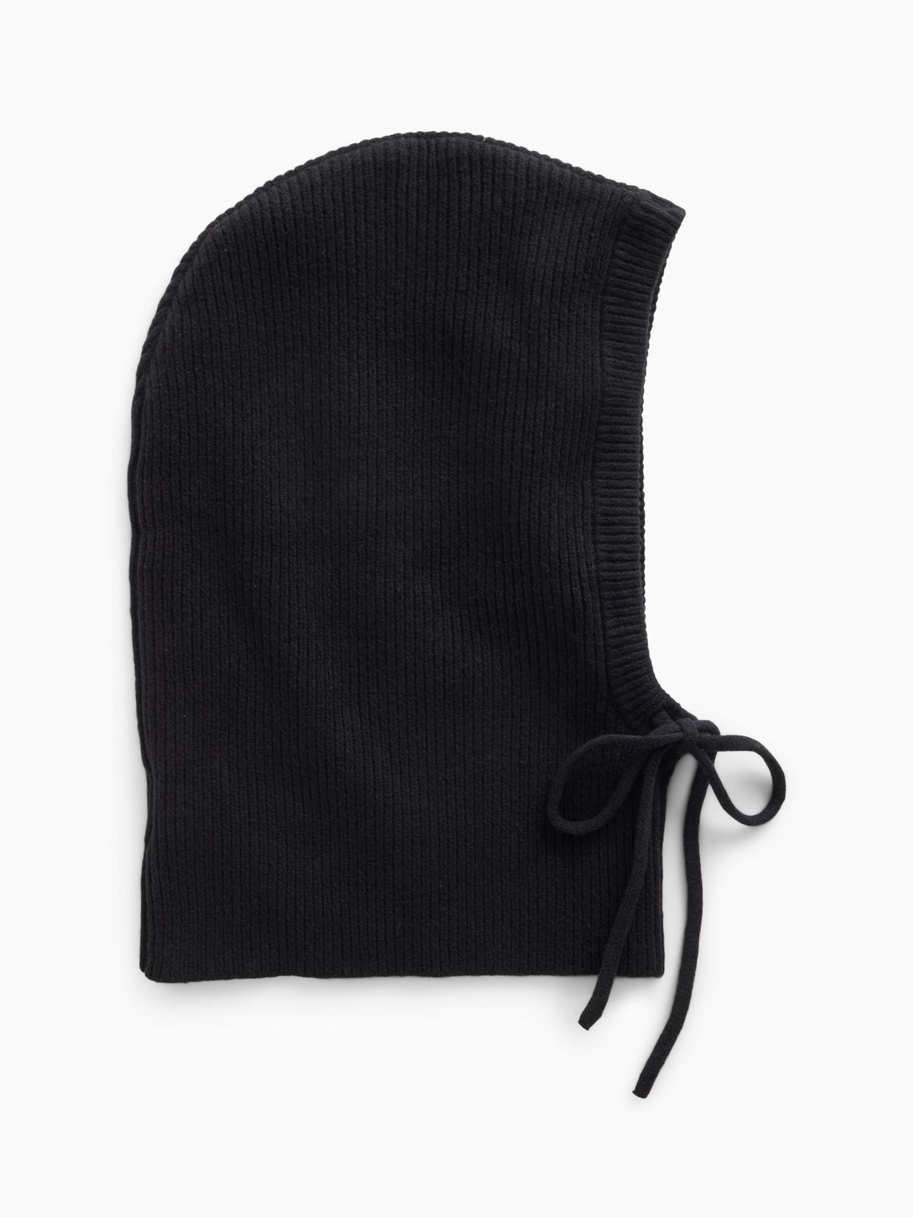 Black - Cashsoft Drawcord Snood Hat