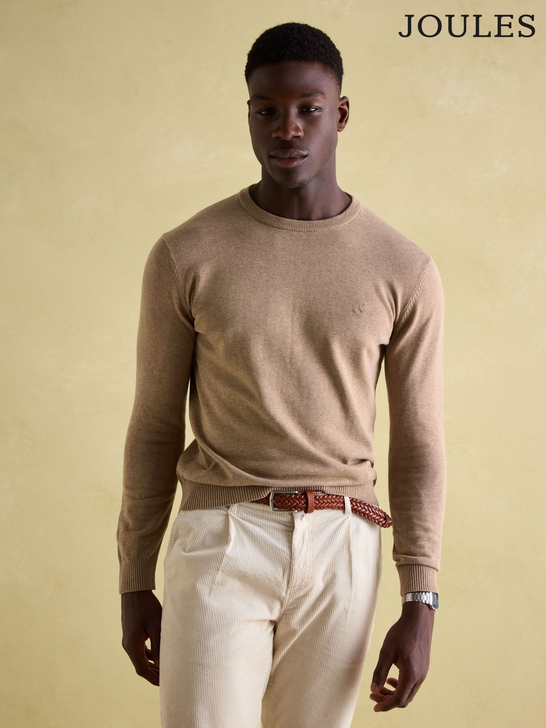 Hillside Oat Crew Neck Knitted Jumper (226763) | £39.95