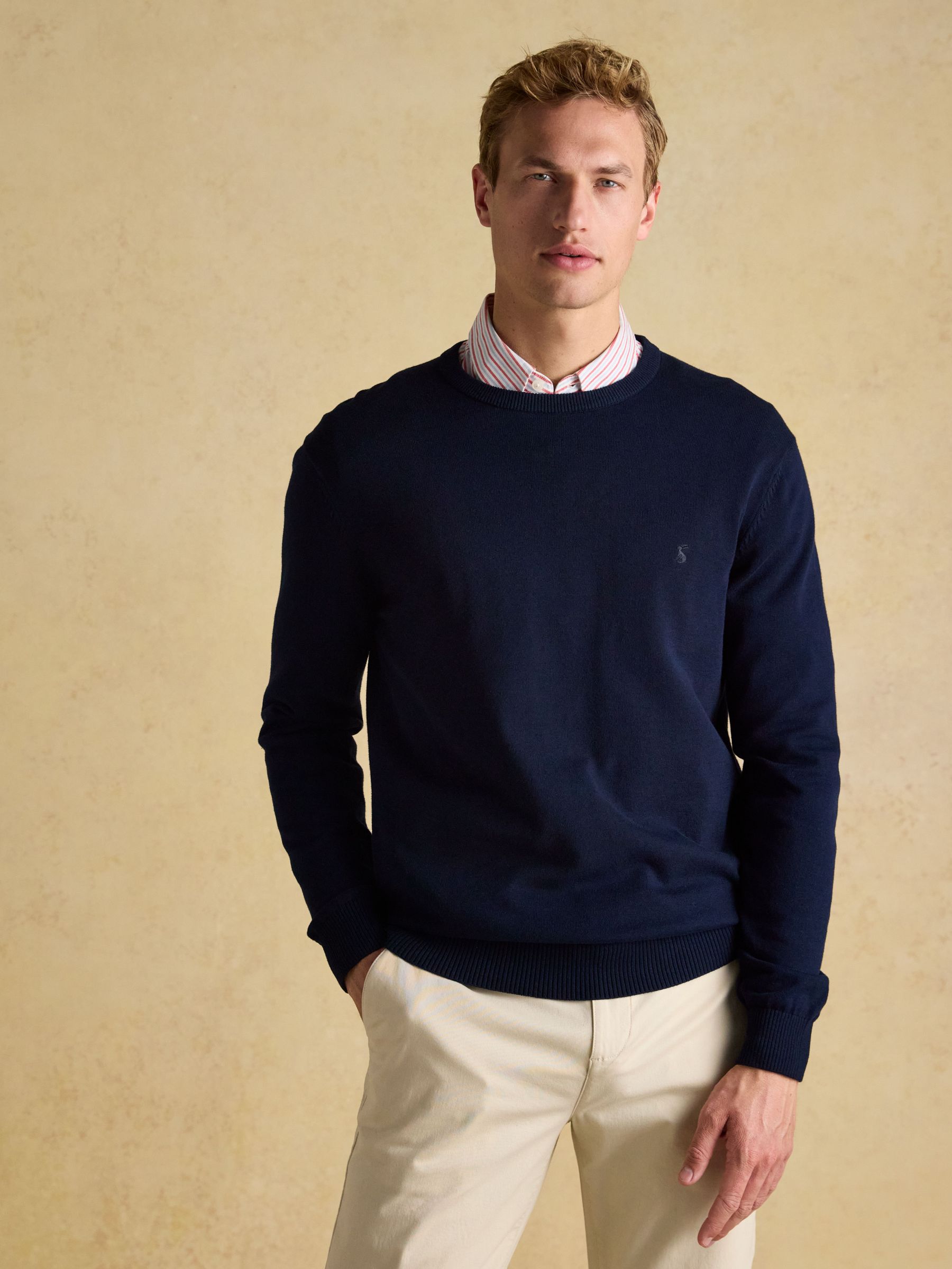 Hillside Navy Crew Neck Knitted Jumper (227242) | £39.50