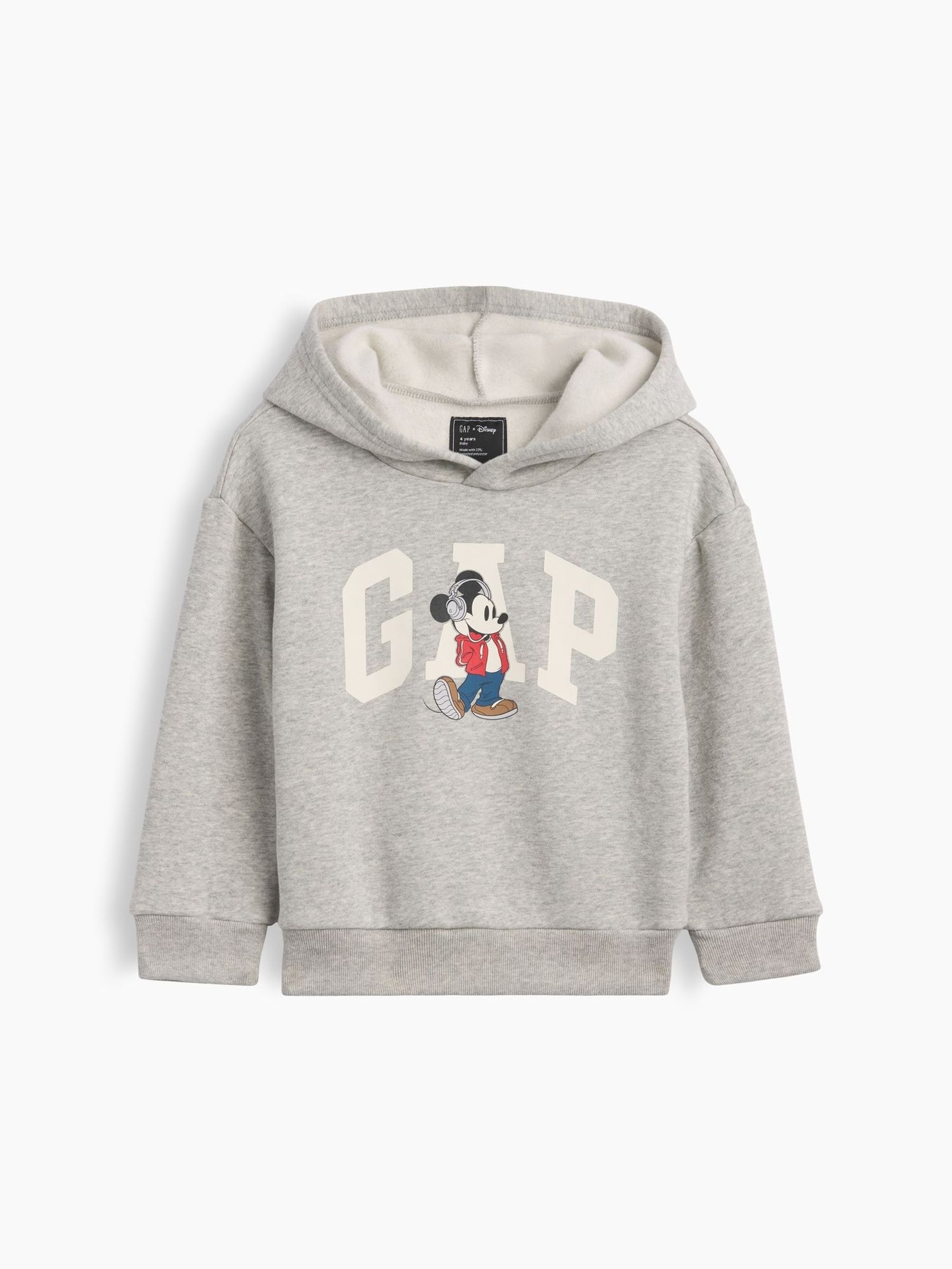 Grey - Disney Mickey Mouse Relaxed Logo Hoodie