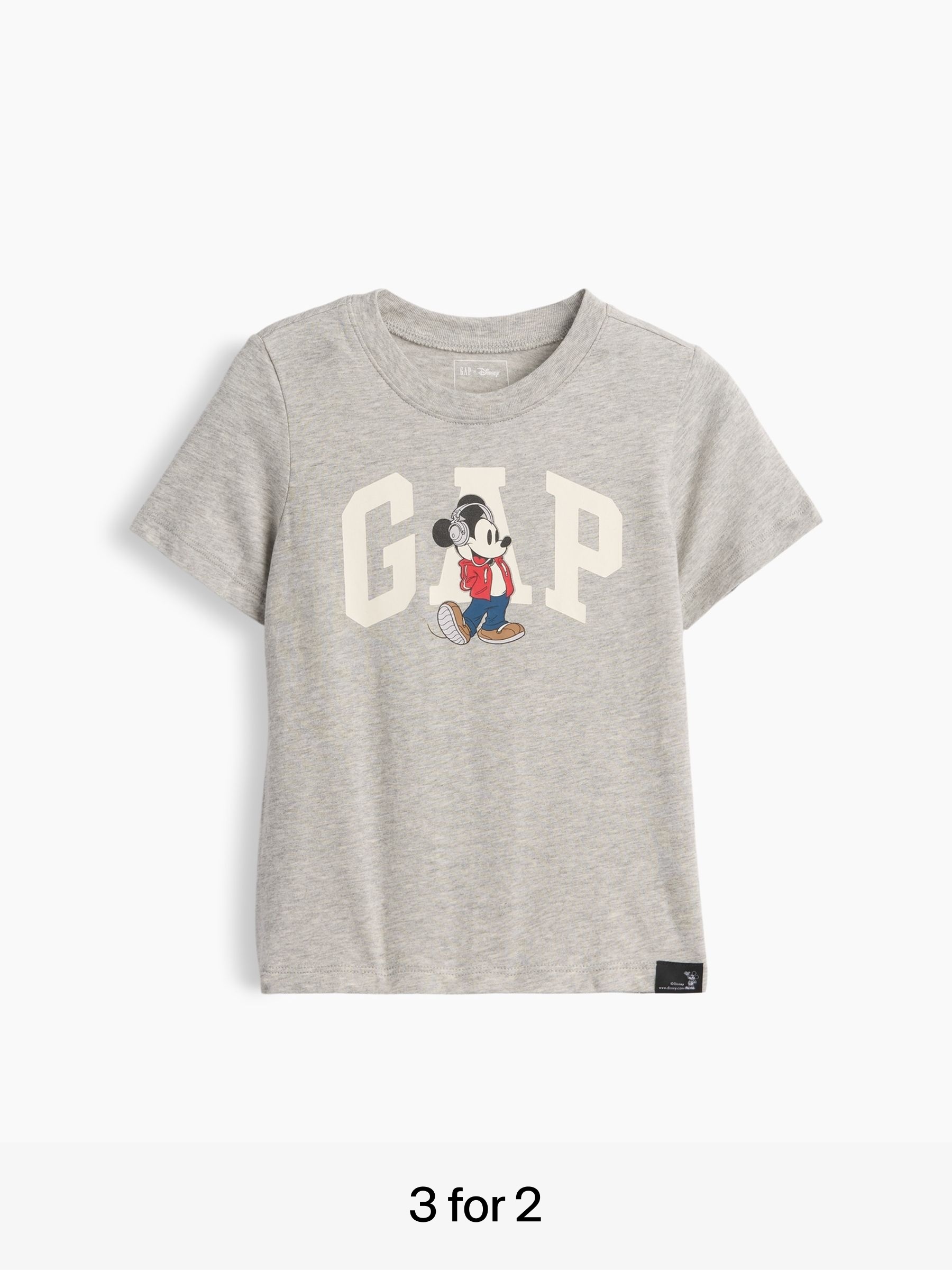 Grey - Disney Mickey Mouse Logo T-shirt