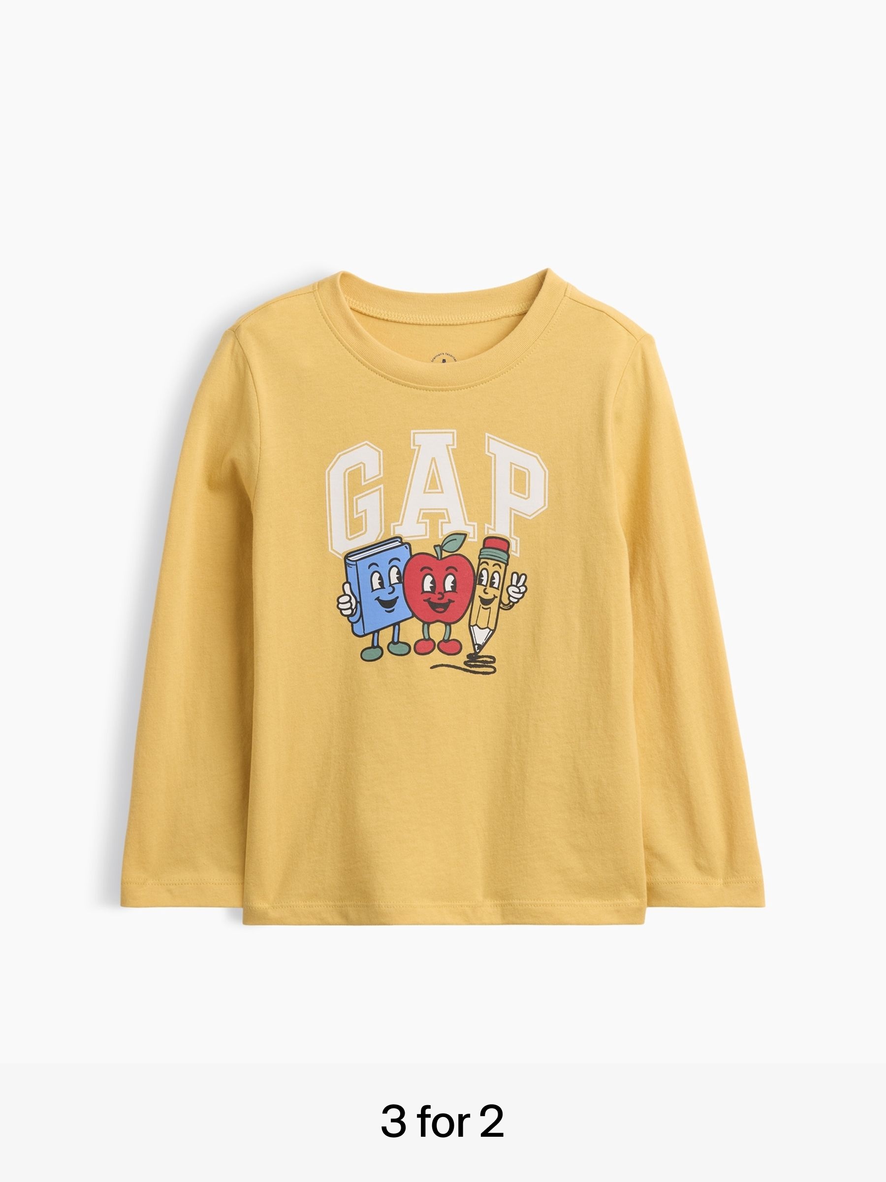 Yellow - Graphic Long Sleeve T-shirt