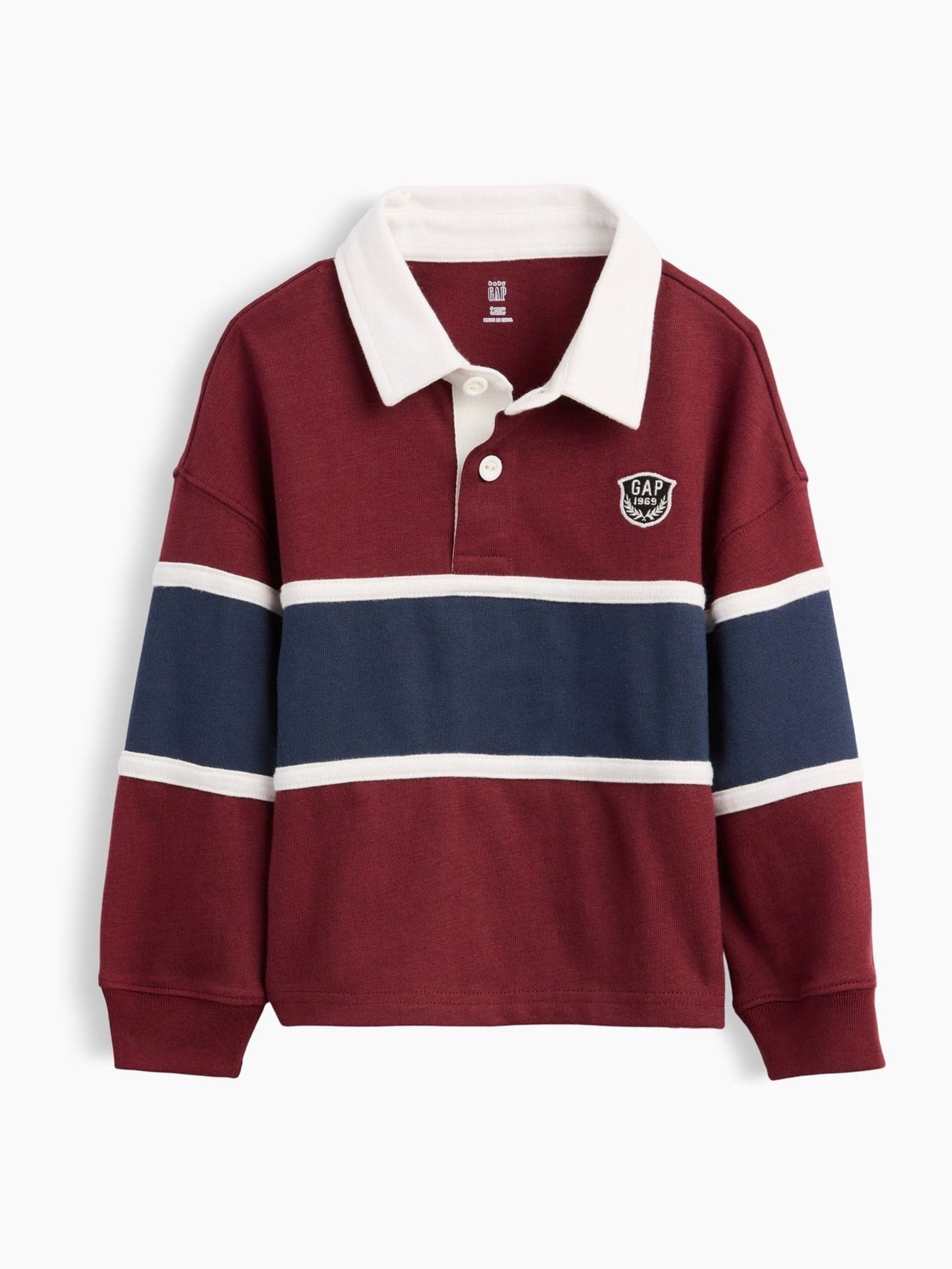 Red/Blue - Colourblock Rugby Polo Shirt