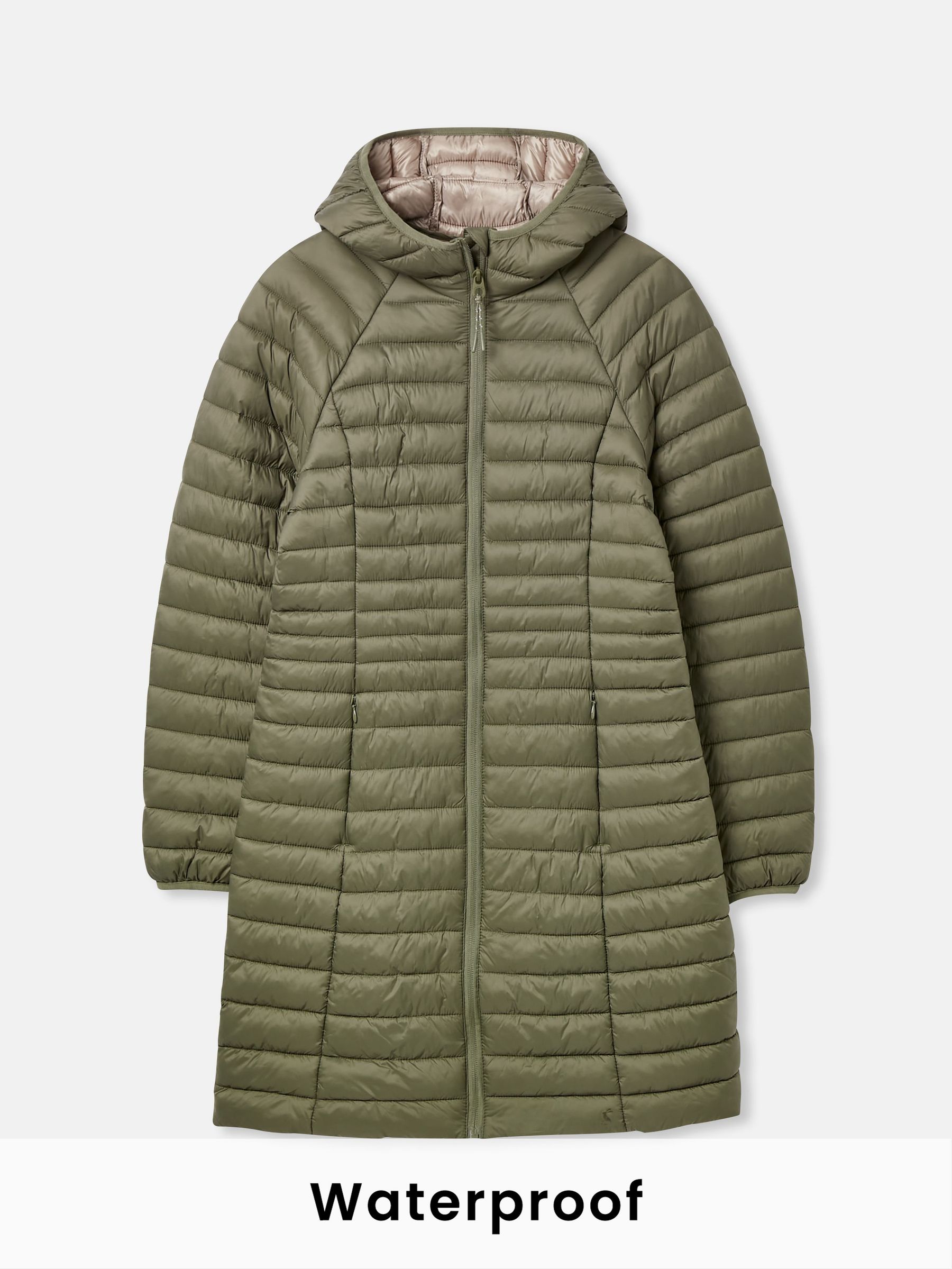 Bramley Khaki Green Showerproof Long Packable Padded Coat (233006) | £62
