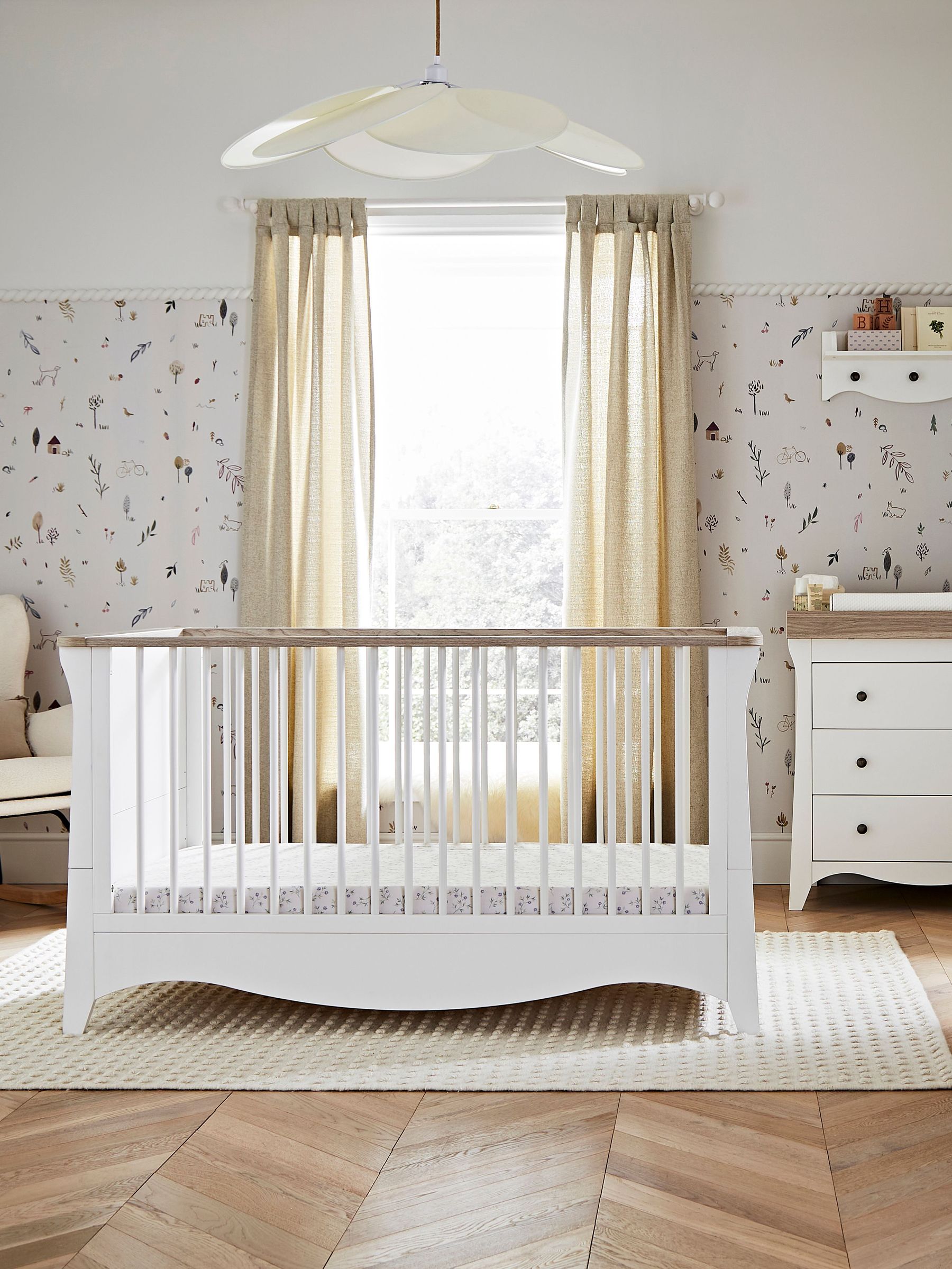 CuddleCo White Ash Cashmere Clara Nursery Furniture Set 2 Piece (234872) | £649