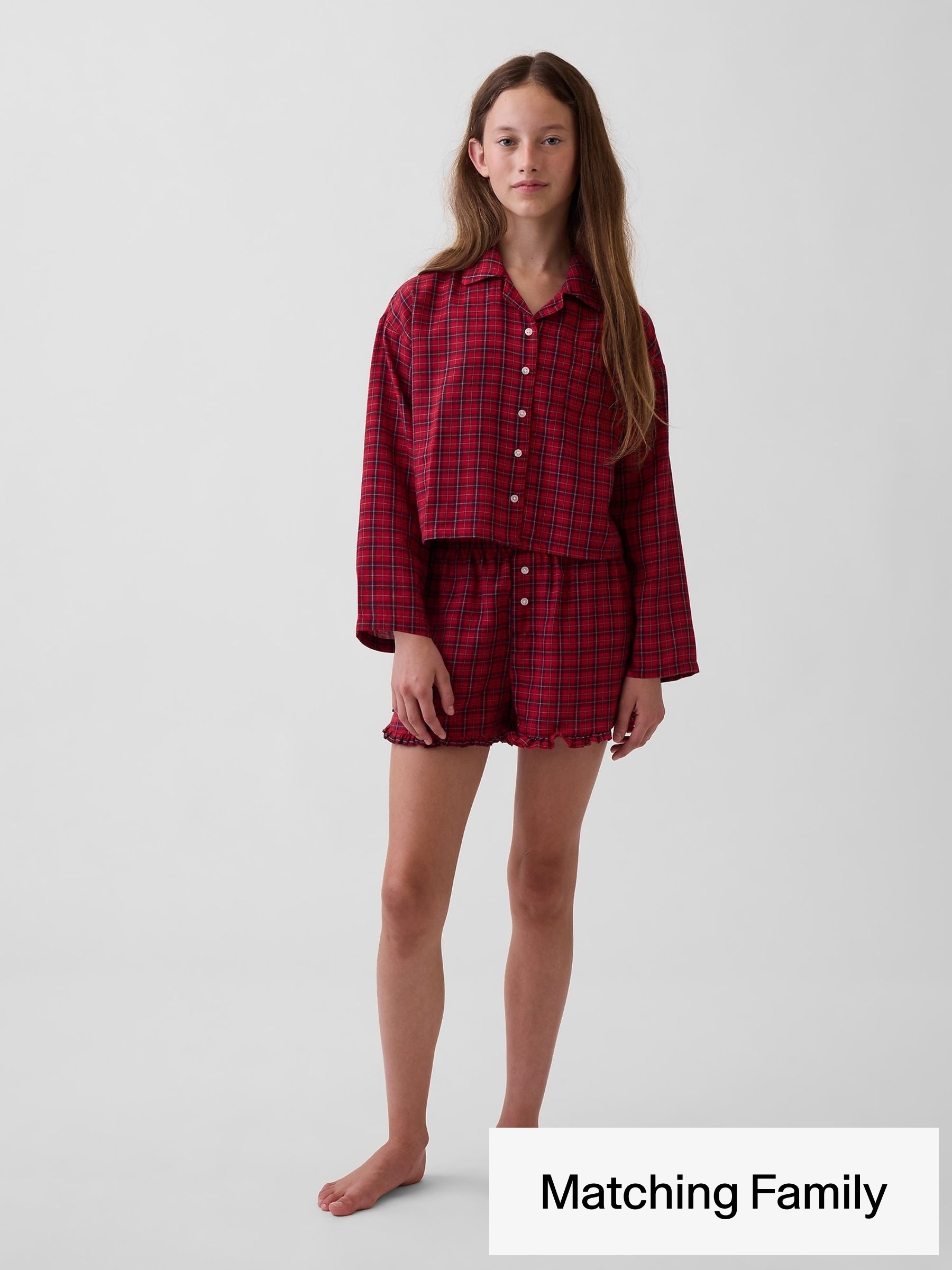 Red Check - Flannel Pyjamas Short Set