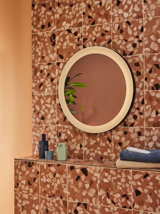 Edison LED Lit Mirror in Silver (260403) | £275