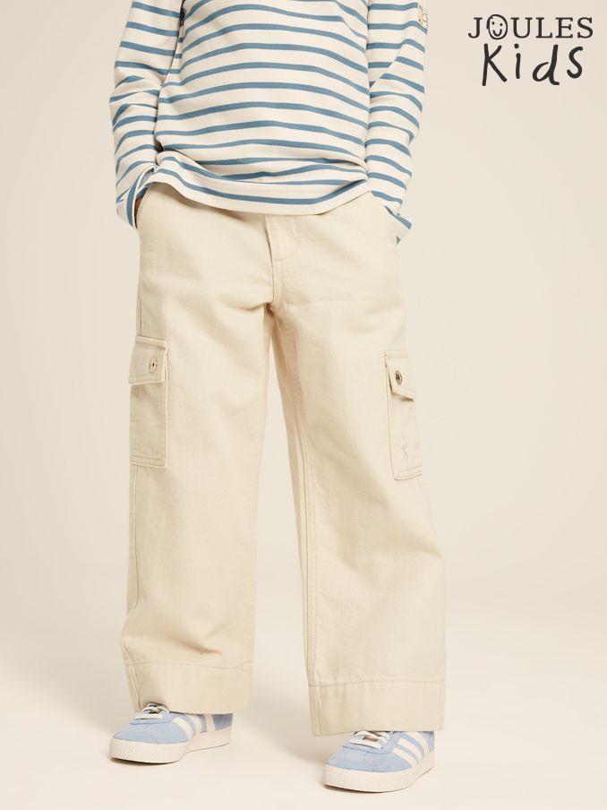 Georgia Beige Cargo Wide Leg Trousers (262918) | £17 - £18