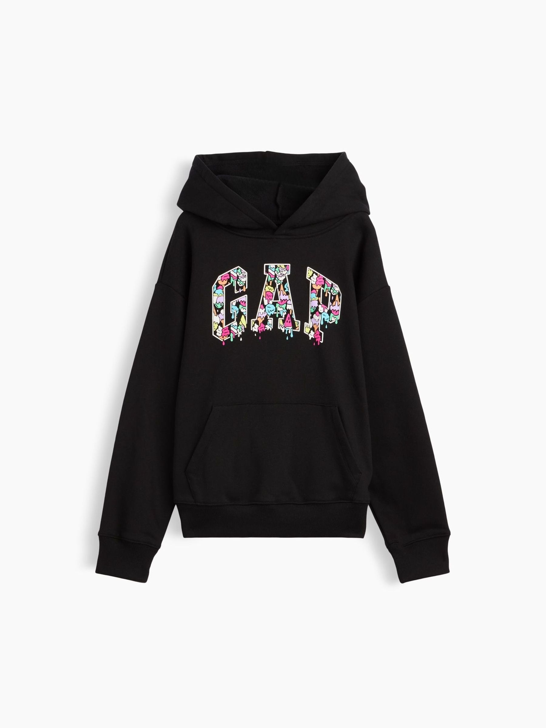 Black - Relaxed Logo Hoodie