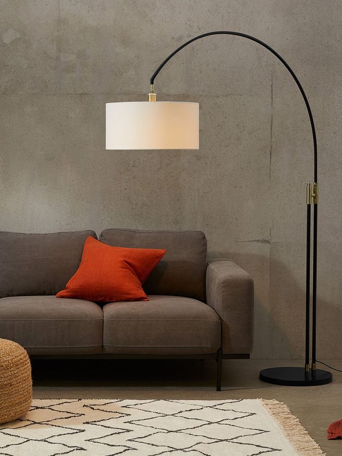 Teo Arch Floor Lamp in Brass (276968) | £100