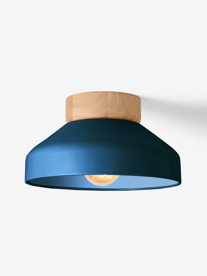 Albert Flush Ceiling Fitting Ceiling Light in Navy (281246) | £59