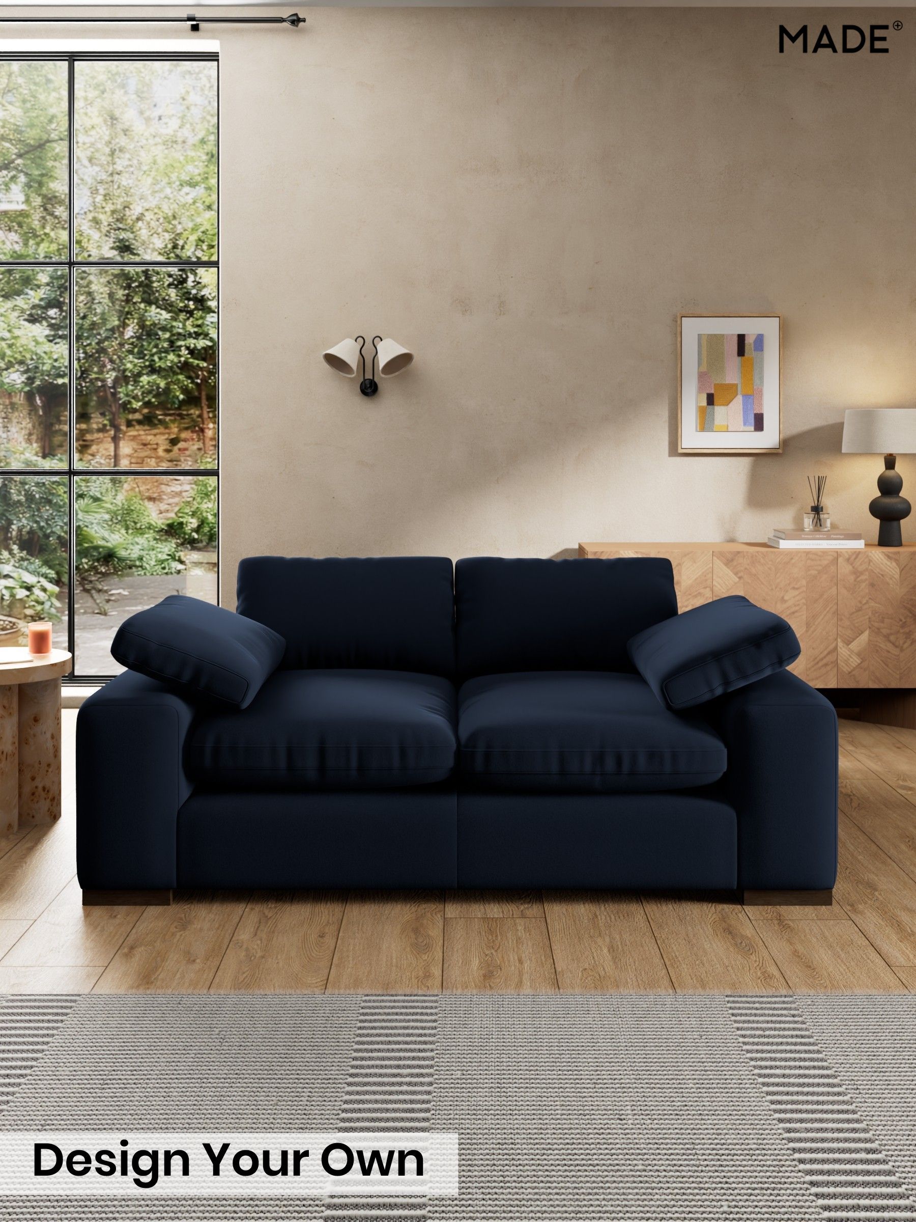 Matt Velvet Easy Clean/Dark Navy Blue - Melbourne By Made
