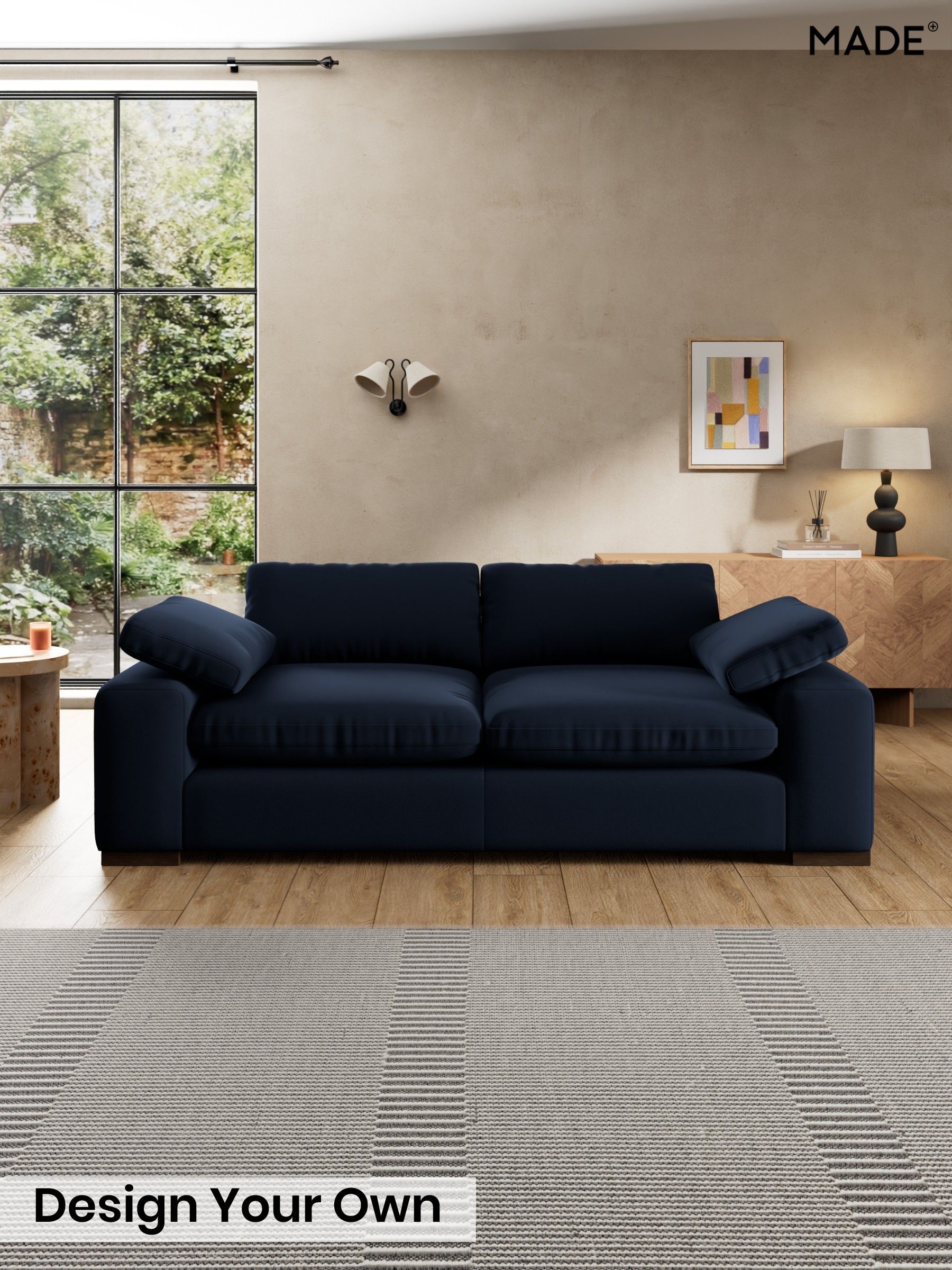 Matt Velvet Easy Clean/Dark Navy Blue - Melbourne By Made