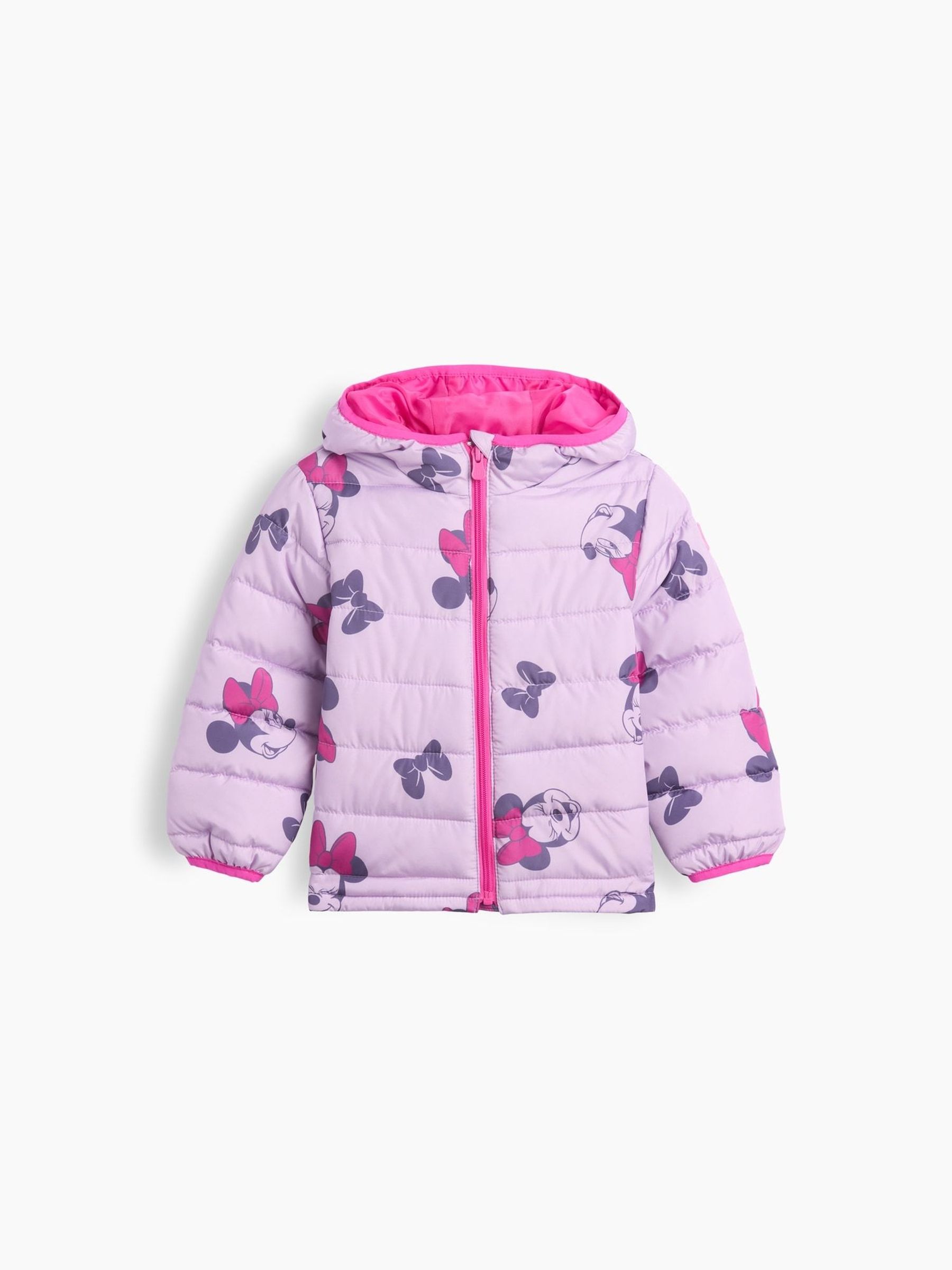 Purple Minnie Mouse - Disney Print Puffer Jacket