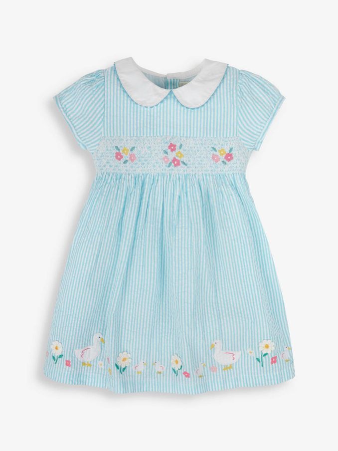 Duck Egg - Duck Appliqué Smocked Dress
