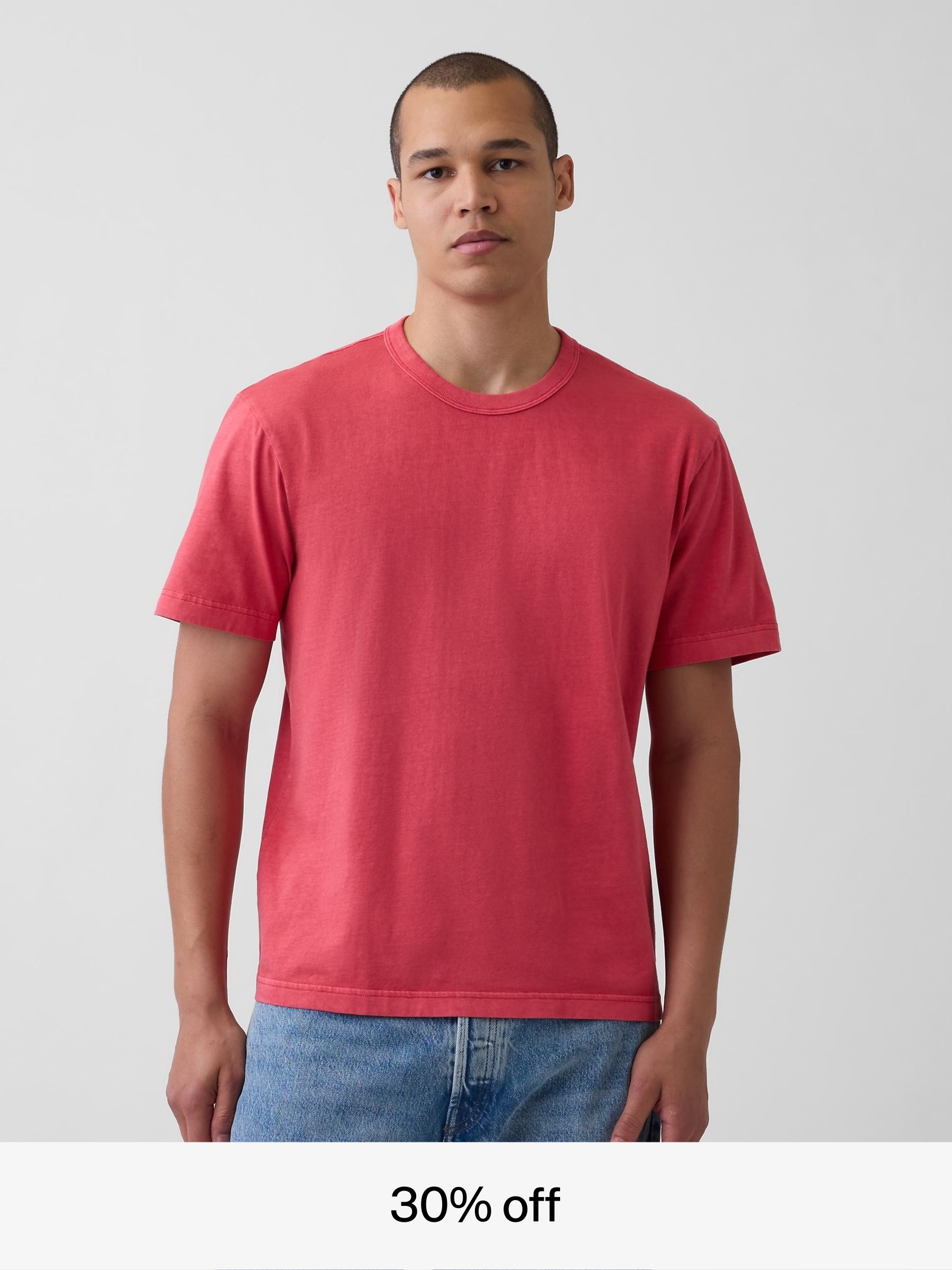 Red - Regular Relaxed Short Sleeve T-shirt