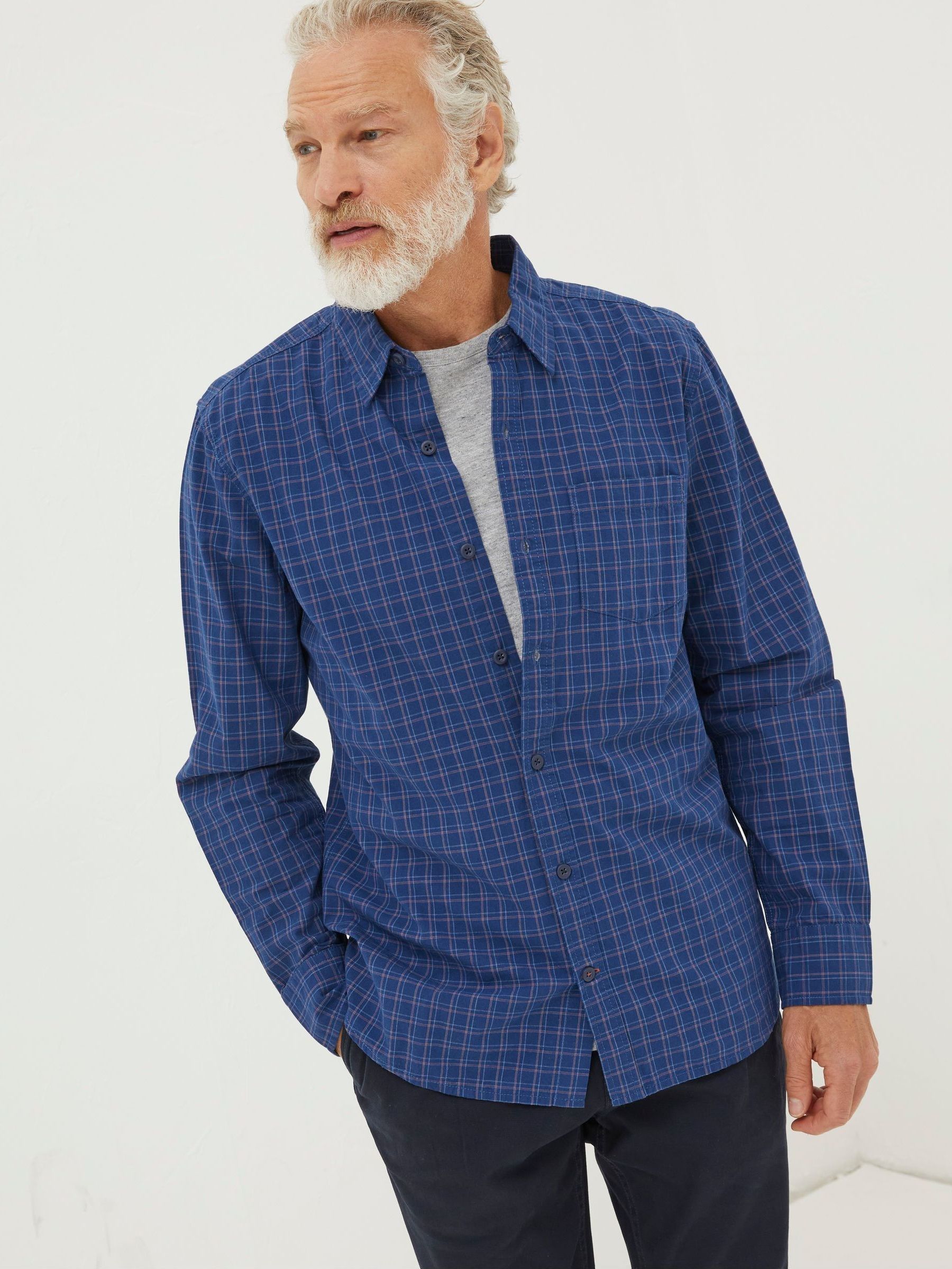 Blue Grays Grid Check Shirt (308075) | £25