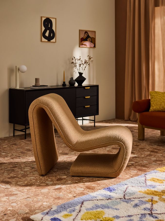 Wexler Chair in Caramel Pax Boucle (308319) | £450