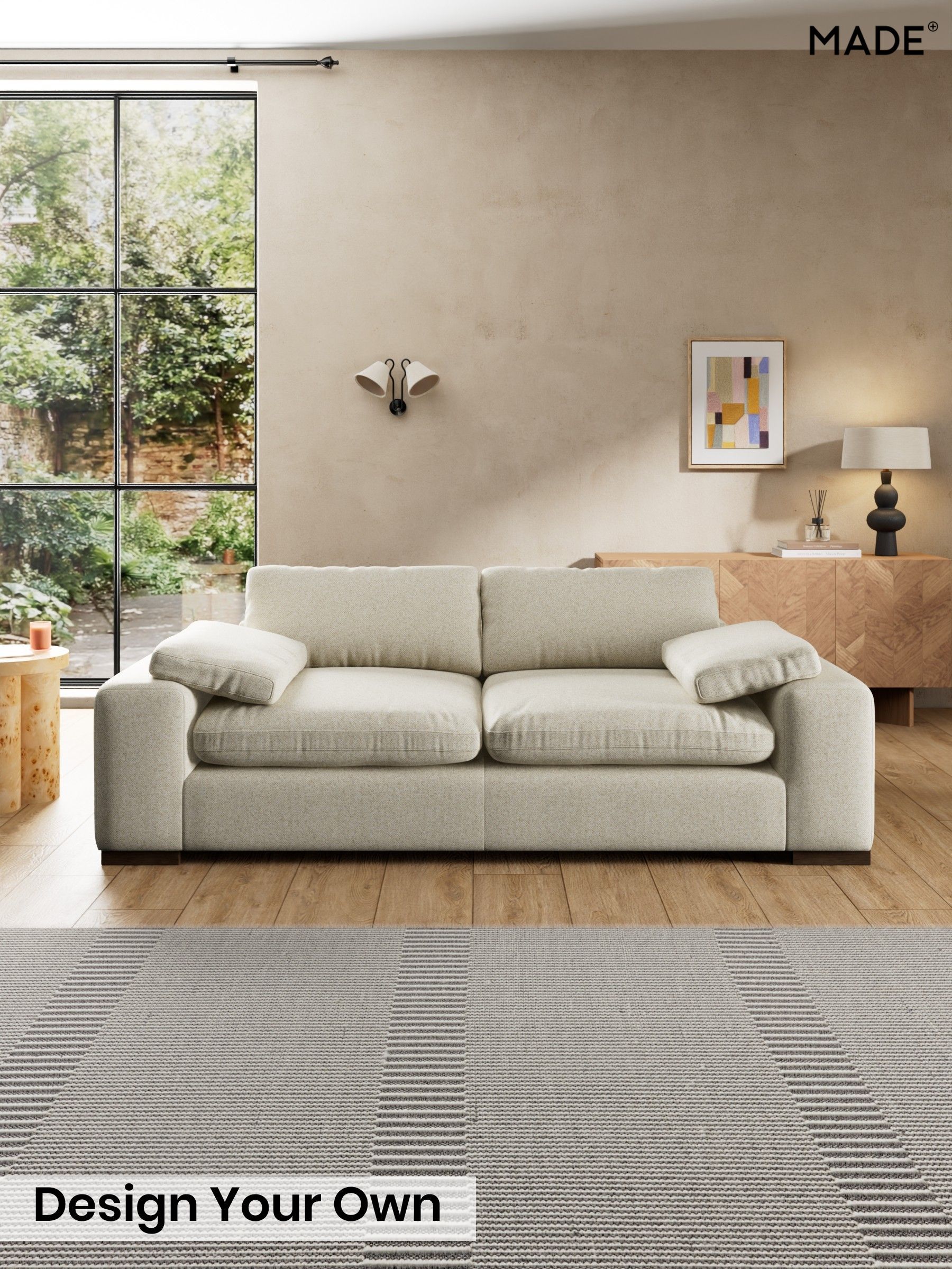 Basket Weave/Natural Stone - Melbourne Luxe By Made