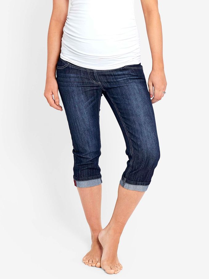 Indigo Mid Wash Cropped Maternity Turn-Ups (310565) | £15