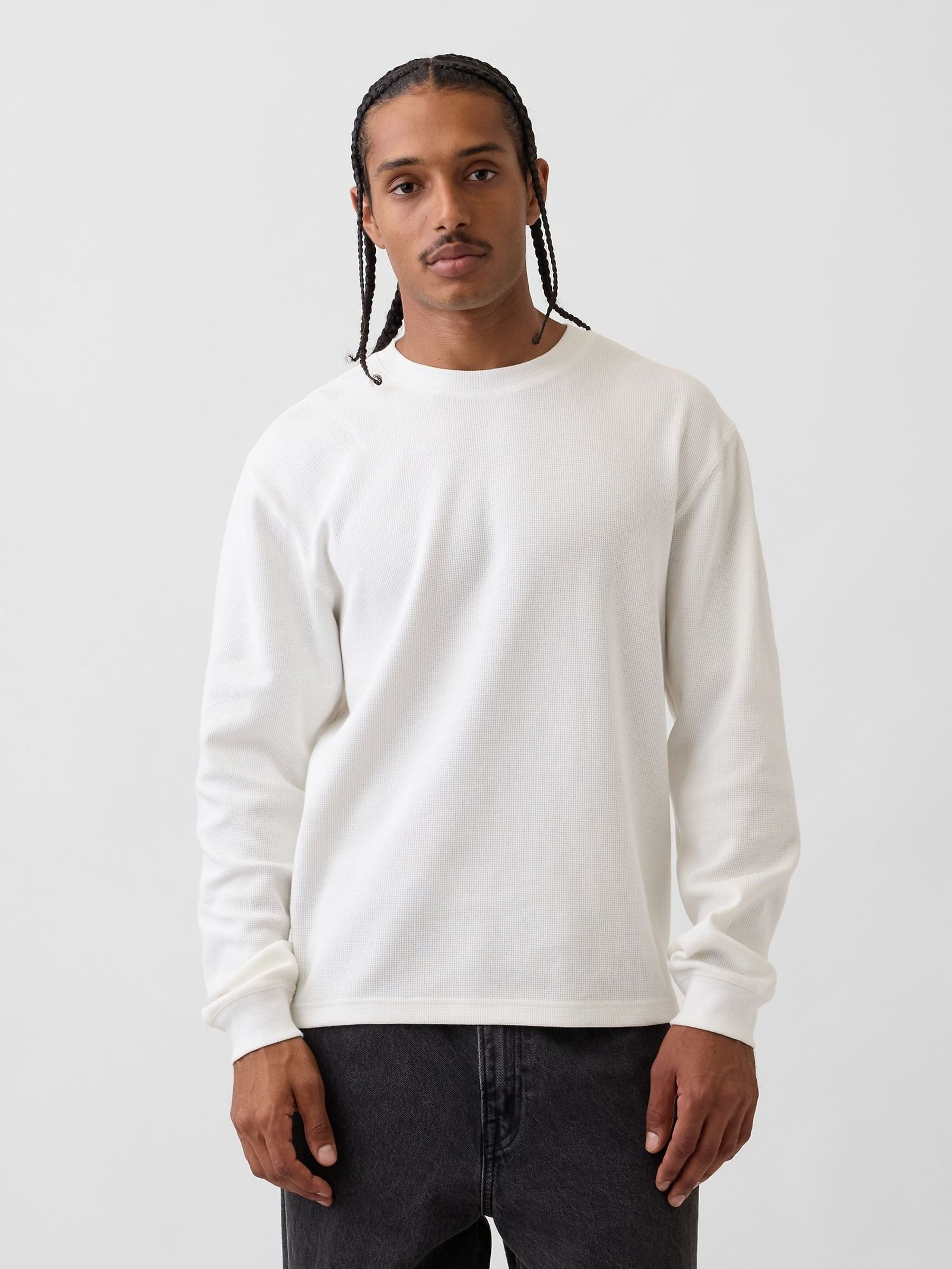 White - Regular Relaxed Waffle T-shirt
