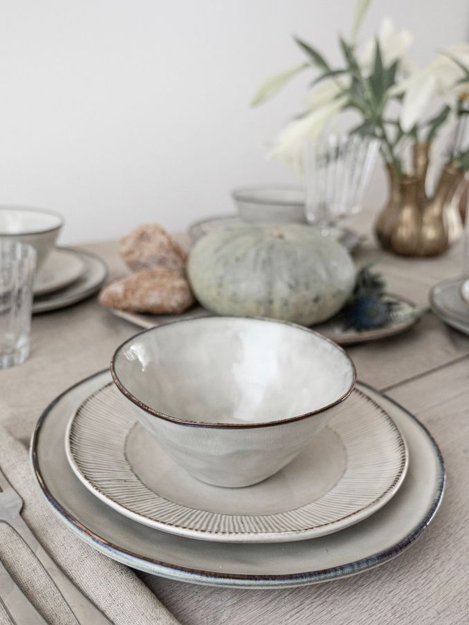 Dutch Rose Cream Set of 4 Dinner Plates 12 Piece Set (319130) | £135