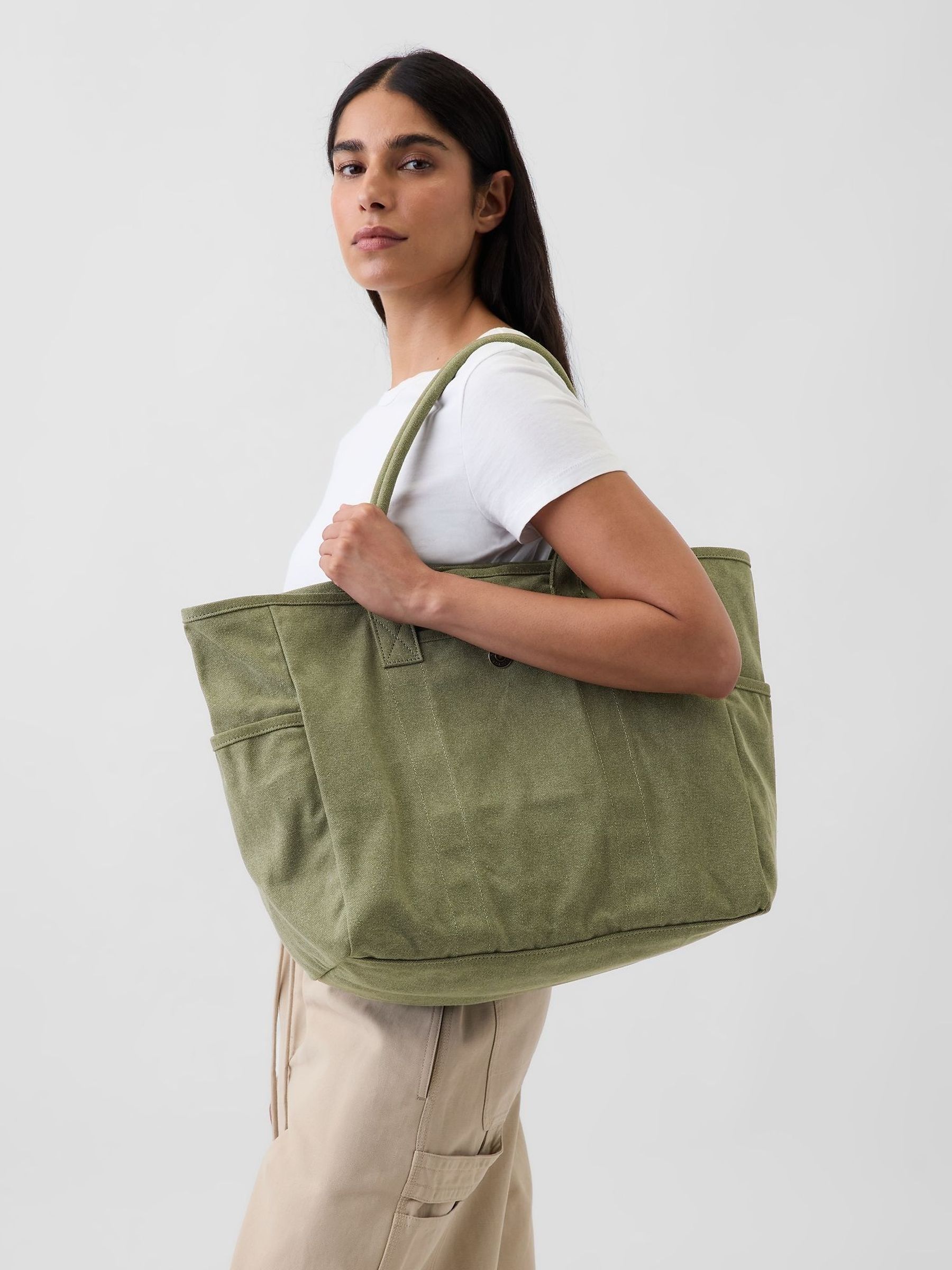 Olive Green - Canvas Favorite Tote Bag