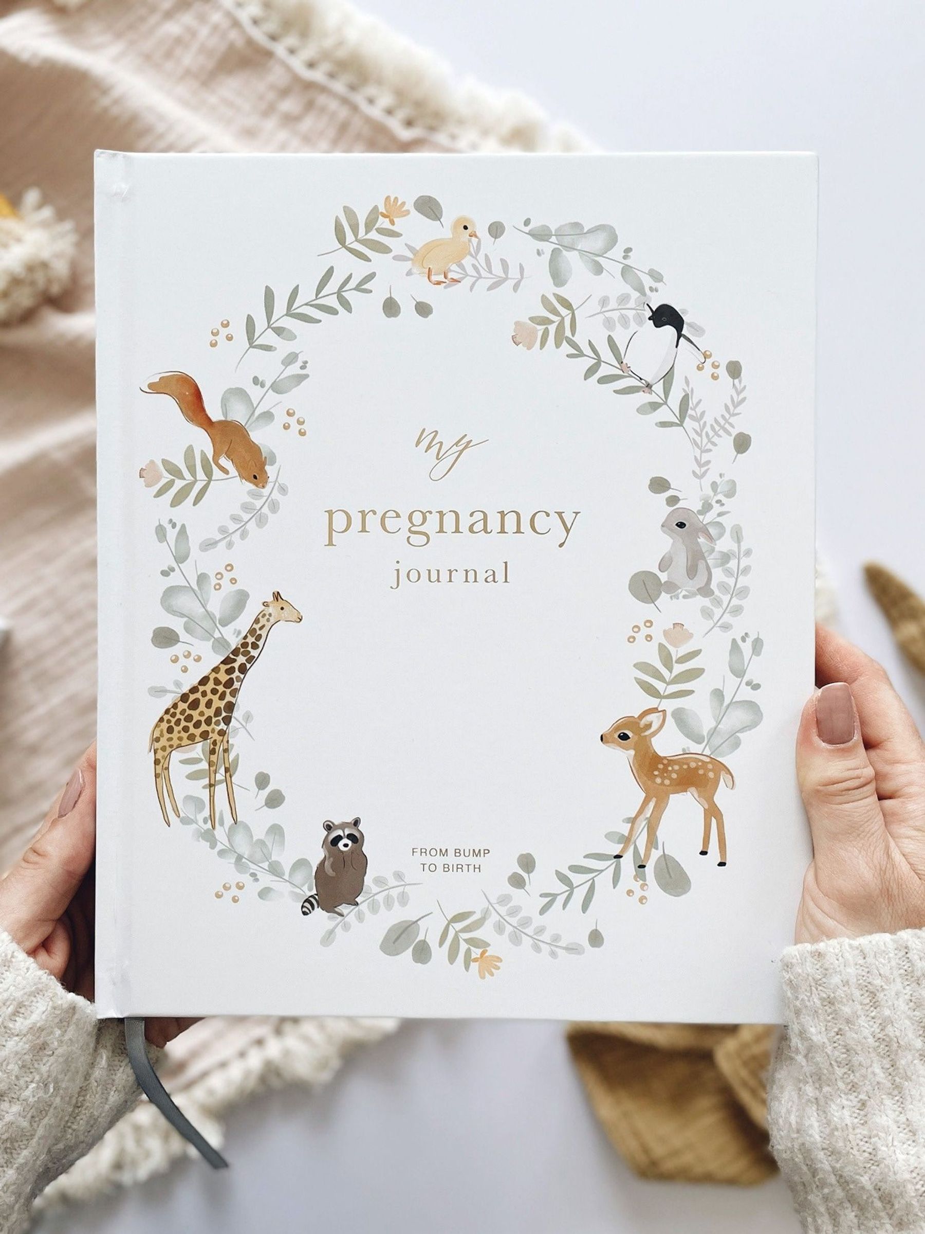 Blush And Gold Foil Pregnancy Journal