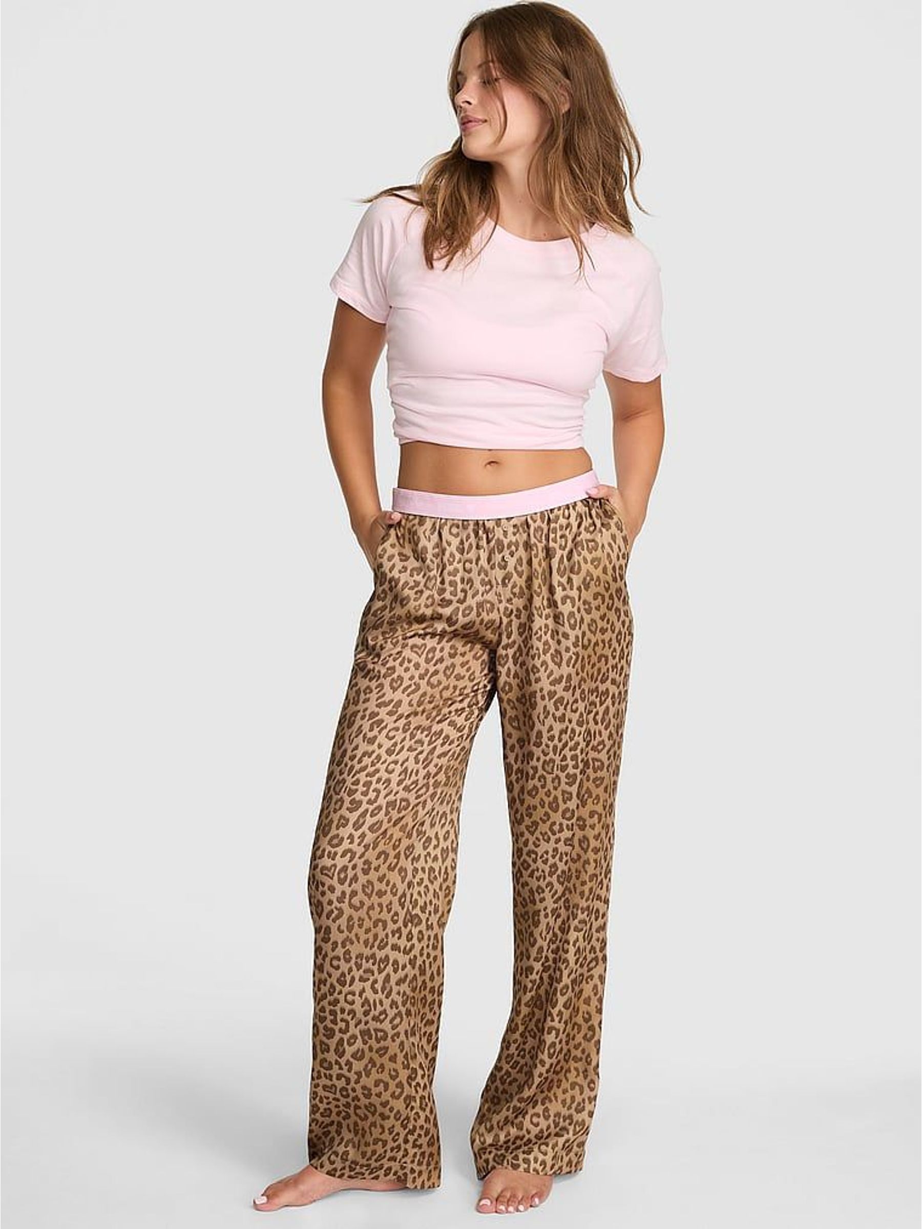 Leopard Brown - Long Pyjama Bottoms