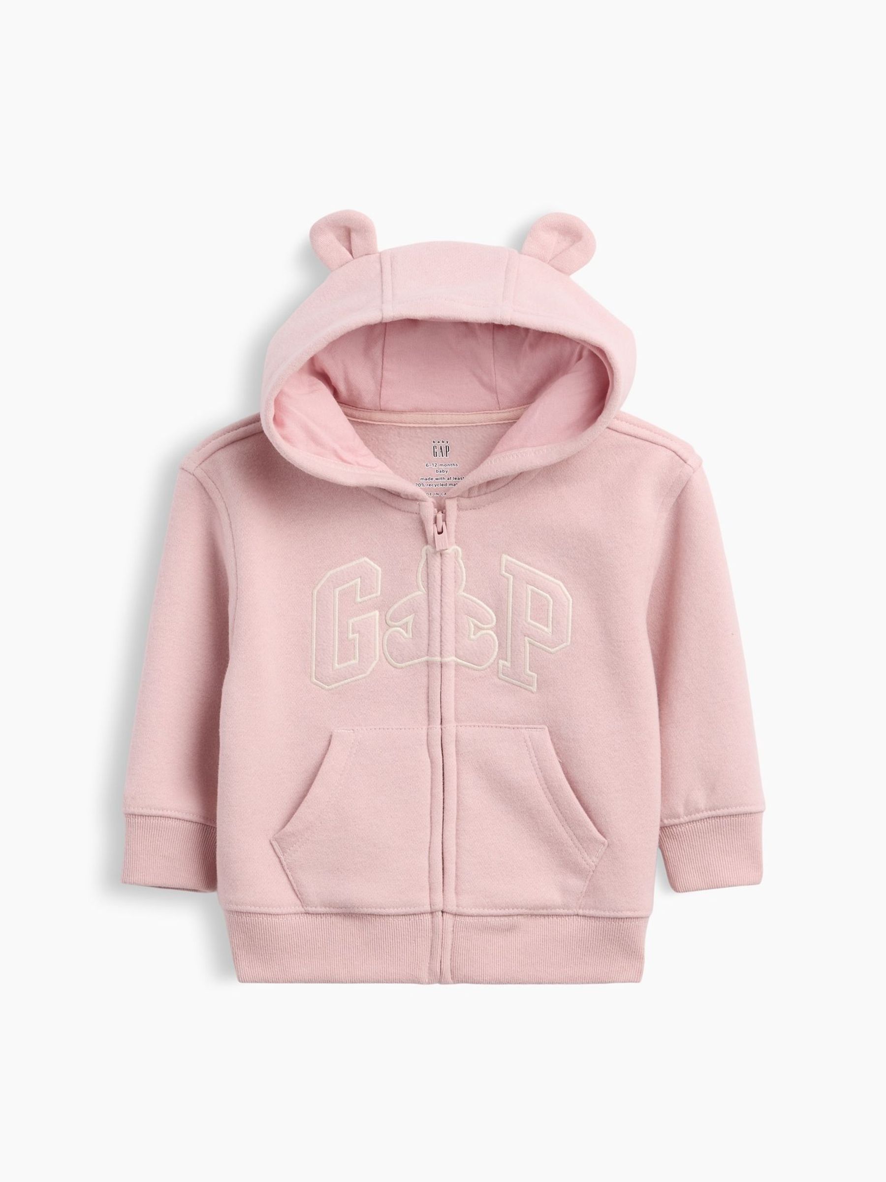 Pink - Vinstagesoft Brannan Bear Logo Zip-up Hoodie