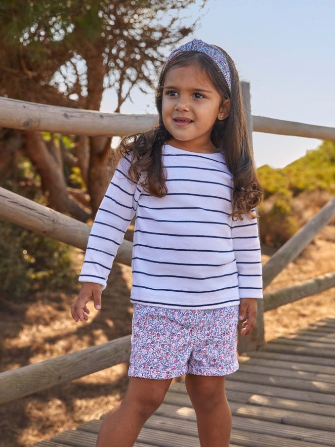 Strawberry Ditsy - Strawberry Ditsy Print Twill Shorts