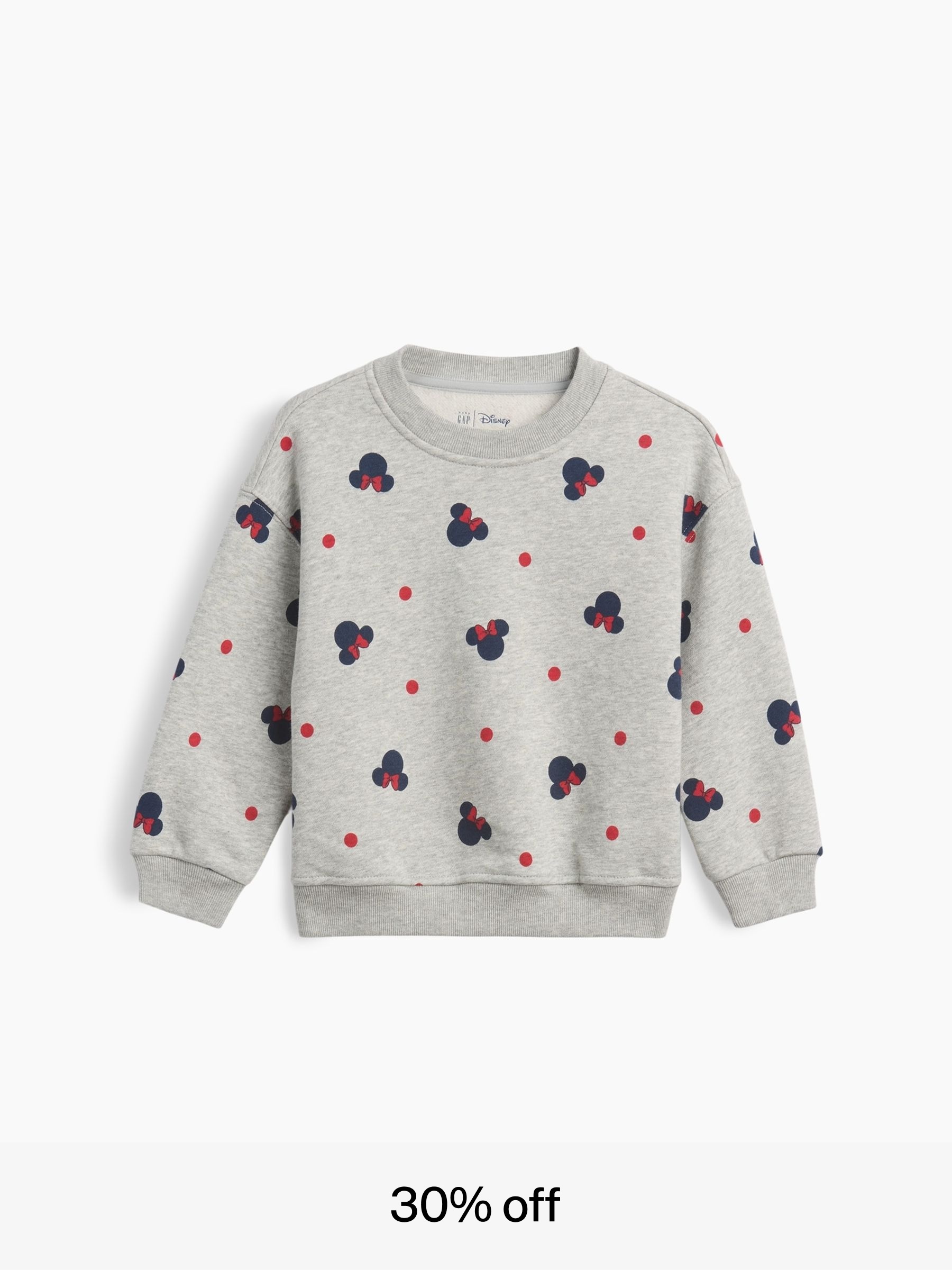 Grey Minnie Mouse - Disney Logo Sweatshirt