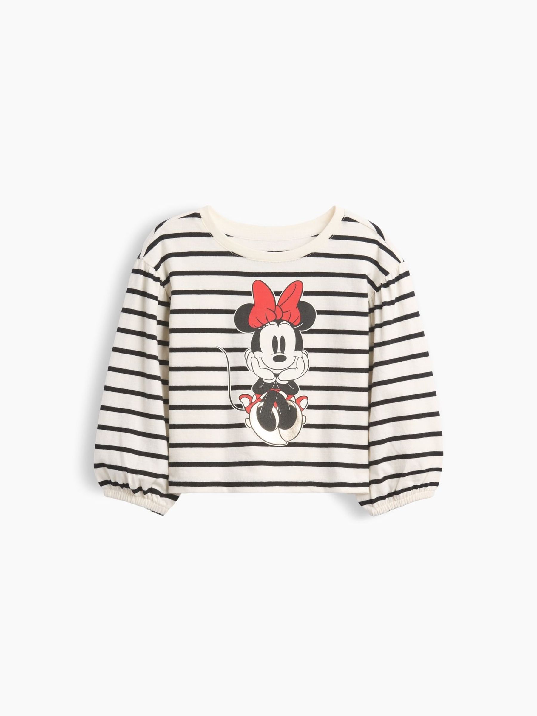 White Minnie Mouse - Disney Stripe Long Sleeve T-shirt