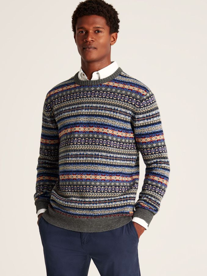 Fair Isle Grey Jumper (332417) | £52