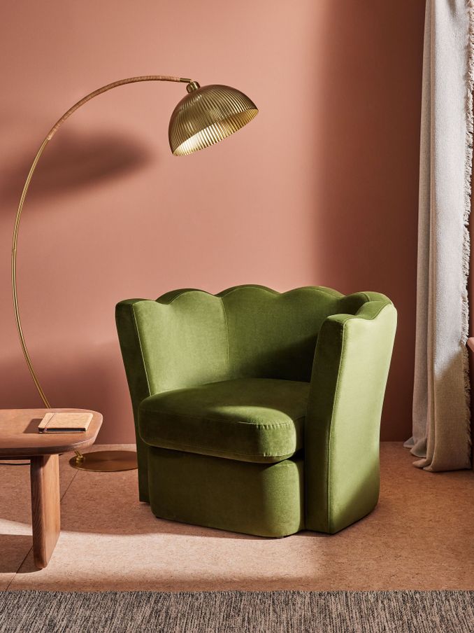 Maya Accent Chair in Pistashio Green Velvet (334533) | £499