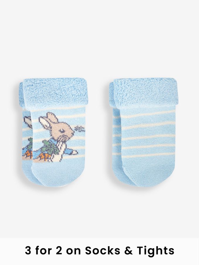 Blue Stripe Peter Rabbit Baby Socks 2 Pack (336074) | £6.50